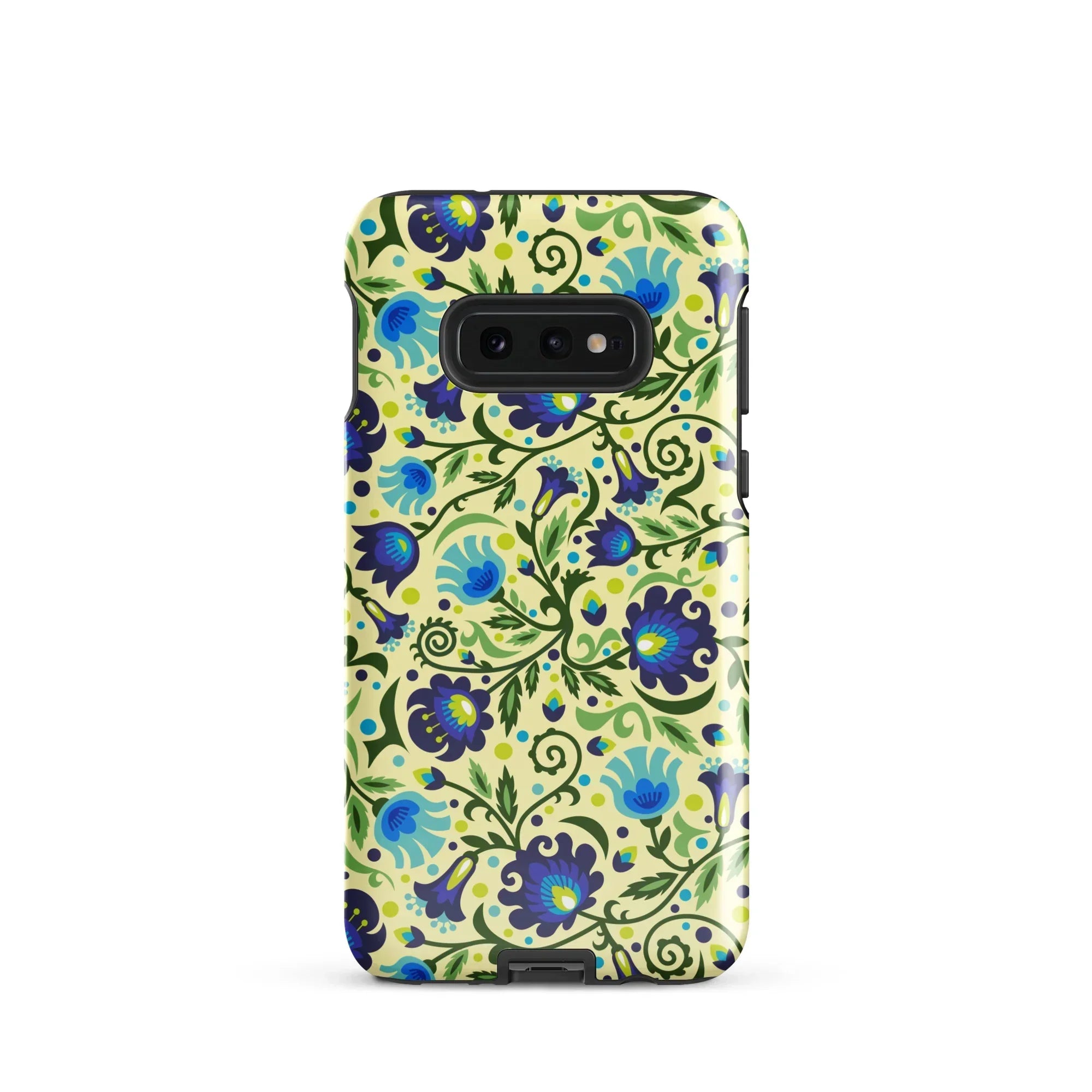 Gdańsk Blues Wycinanki Samsung Case over yellow - The Global Wanderer