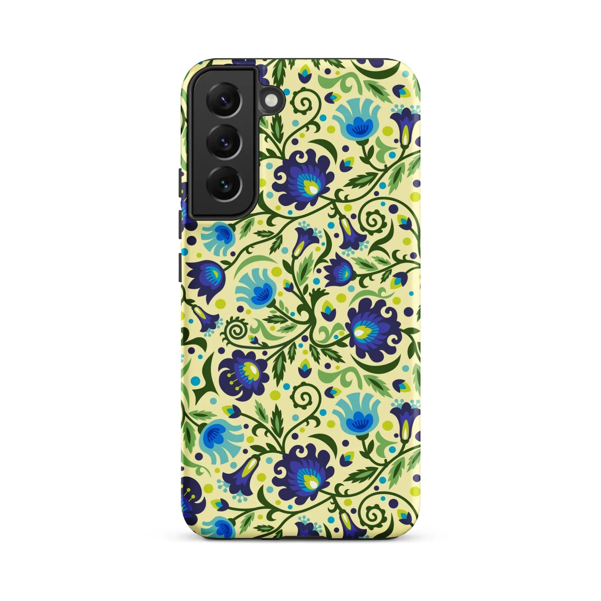 Gdańsk Blues Wycinanki Samsung Case over yellow - The Global Wanderer