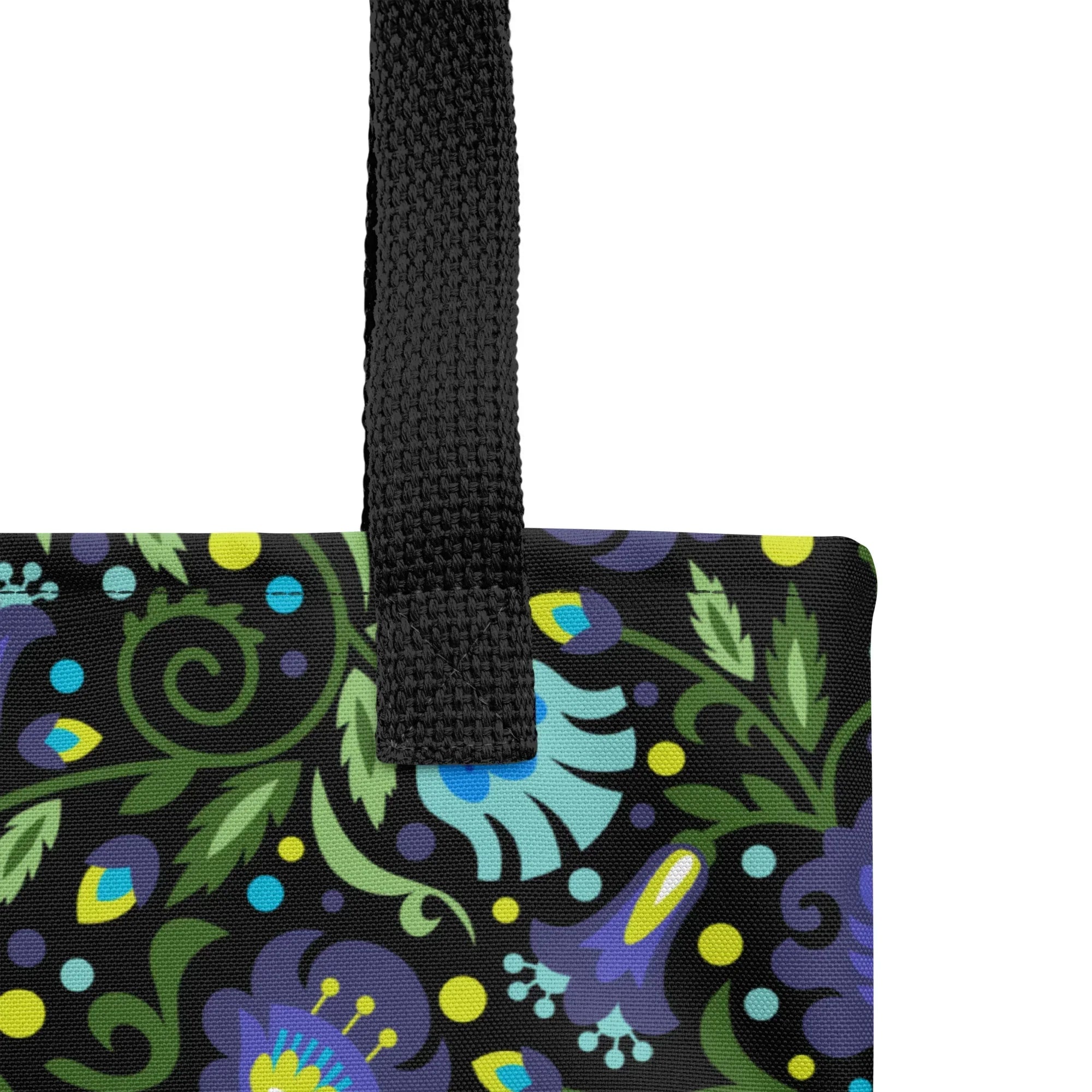 Gdańsk Blues Wycinanki Tote Bag over black - The Global Wanderer