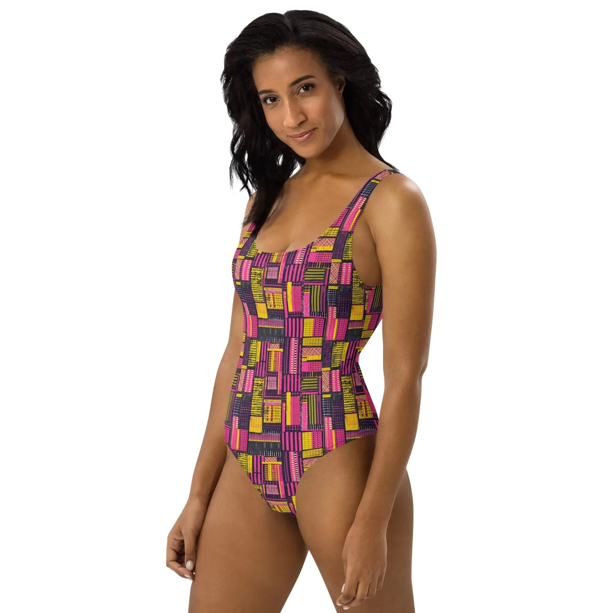 Ghanaian Kente Cloth One-Piece Swimsuit - The Global Wanderer