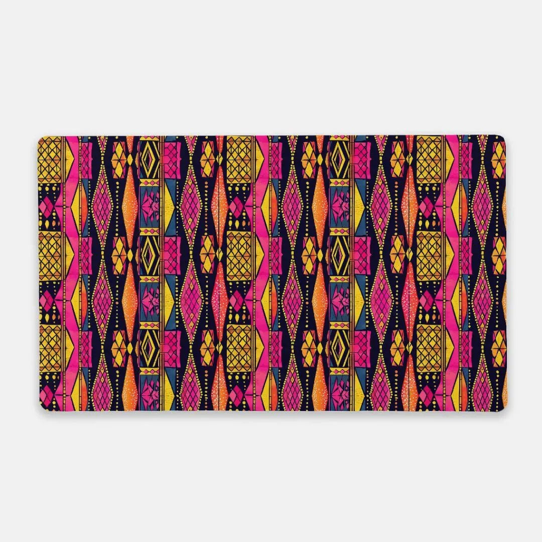 Ghanaian Kente Cloth Print Desk Mat - The Global Wanderer