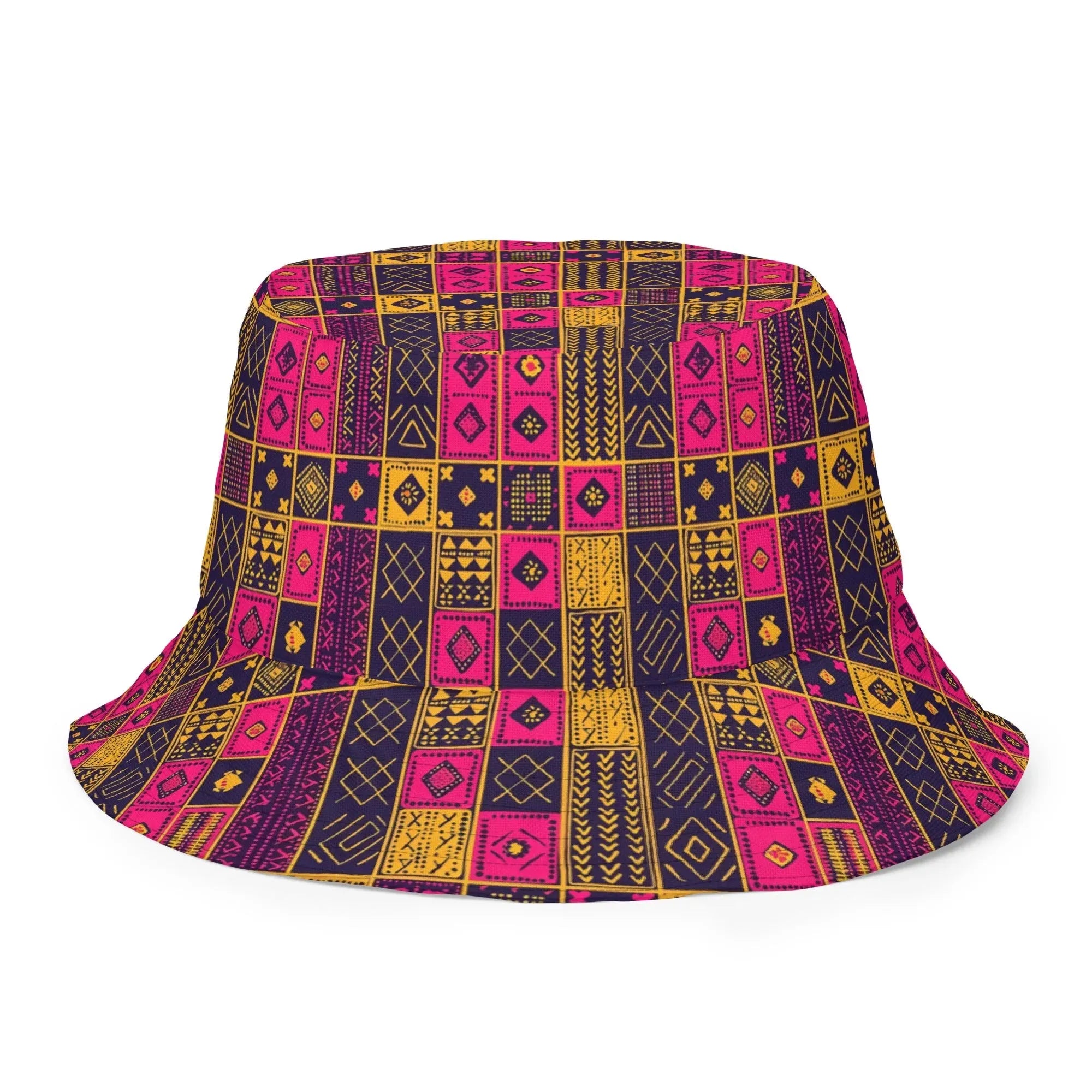 Ghanaian Kente Cloth Reversible Bucket Hat - The Global Wanderer