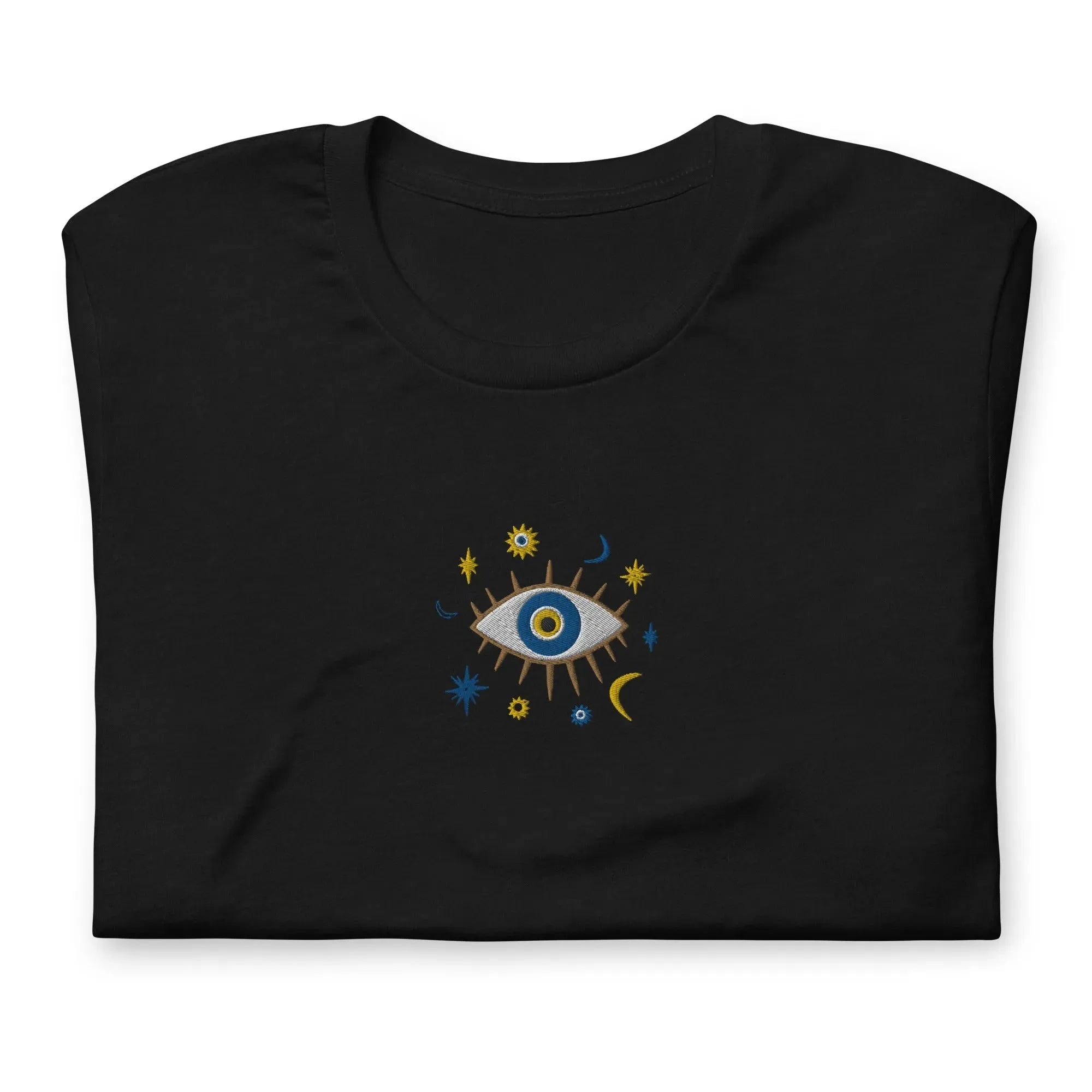 Greek Evil Eye Embroidered T-shirt - The Global Wanderer
