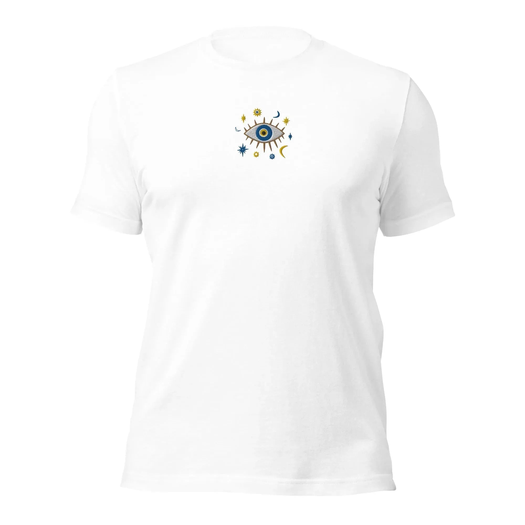 Greek Evil Eye Embroidered T-shirt - The Global Wanderer