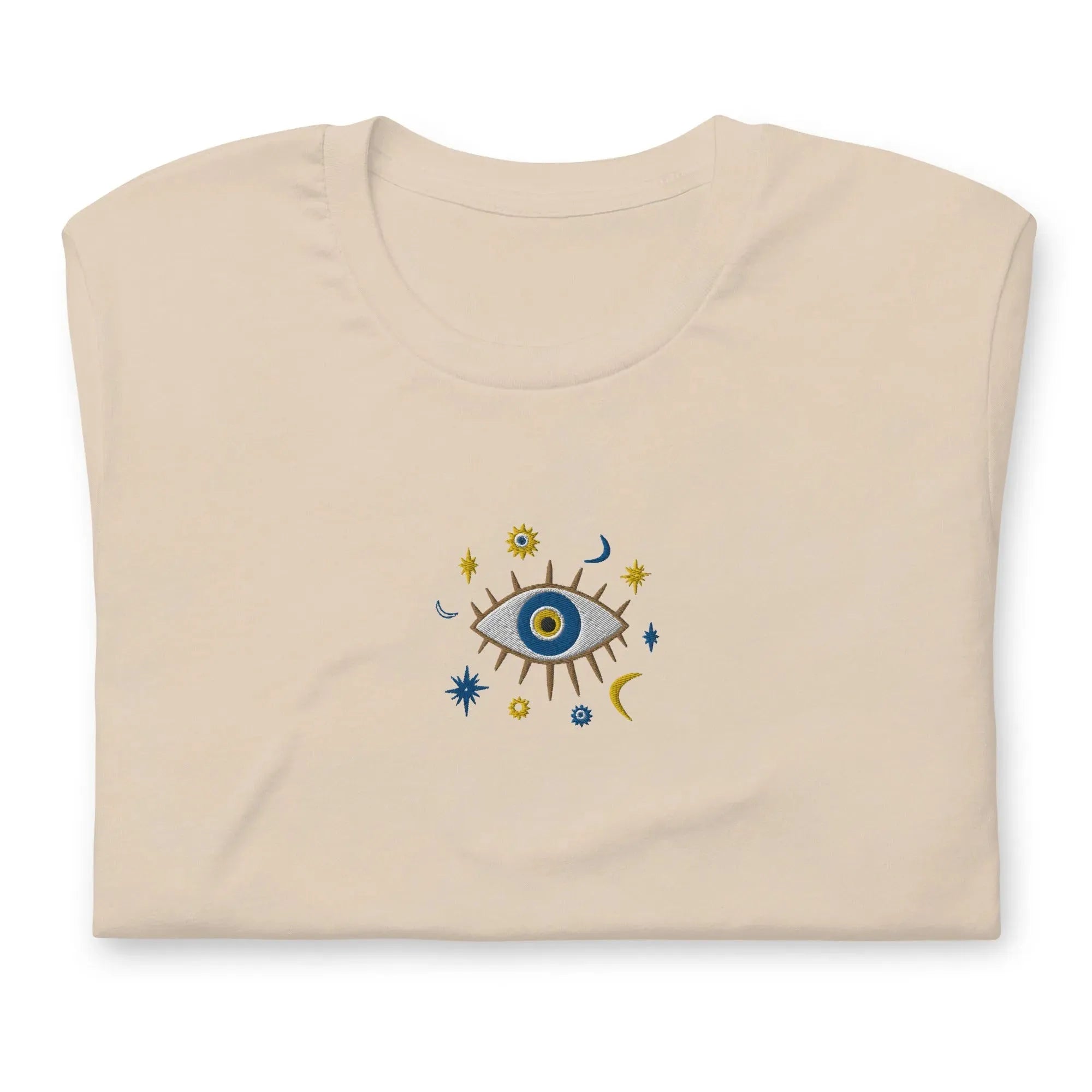 Greek Evil Eye Embroidered T-shirt - The Global Wanderer