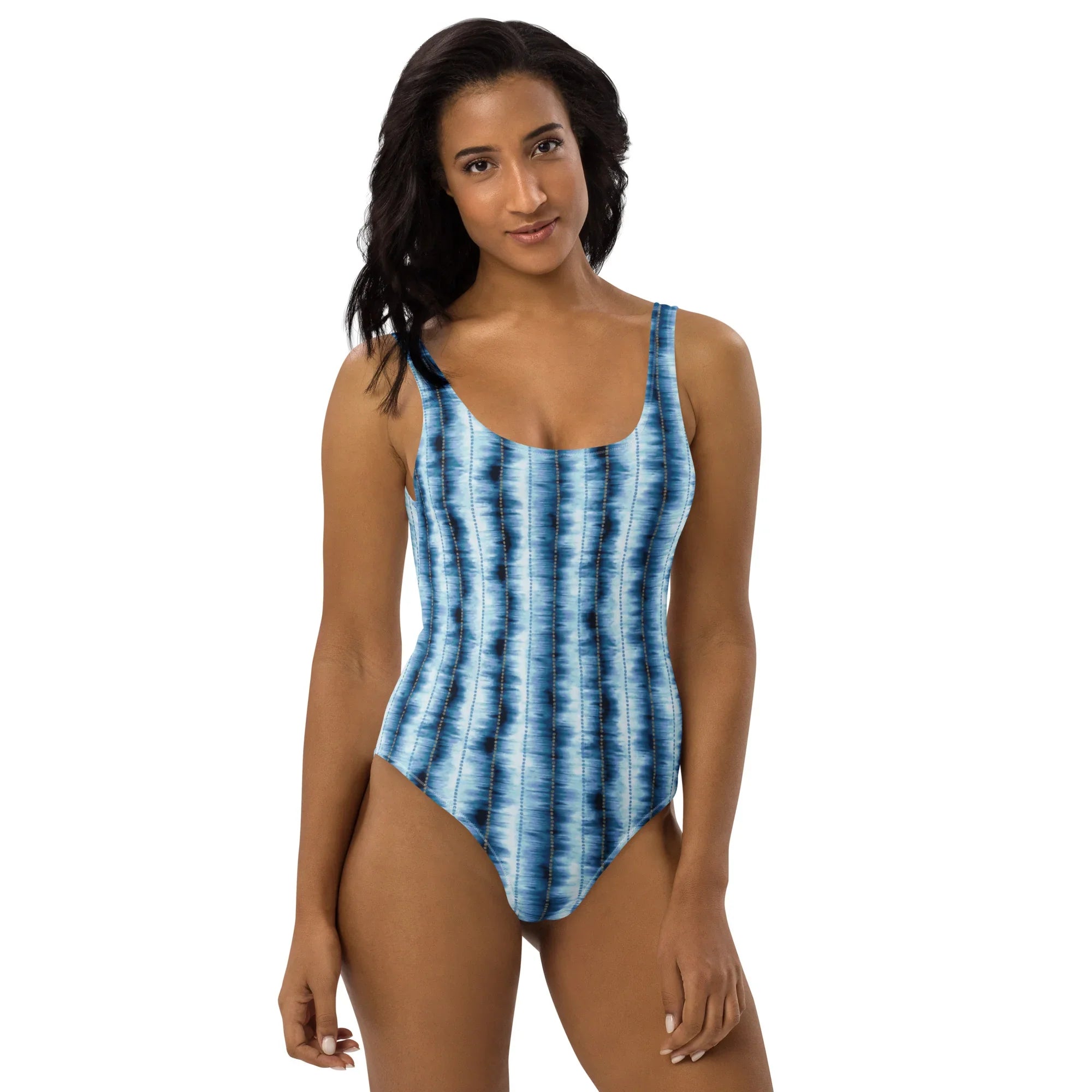 Hakone Mist Shibori One-Piece Swimsuit - The Global Wanderer