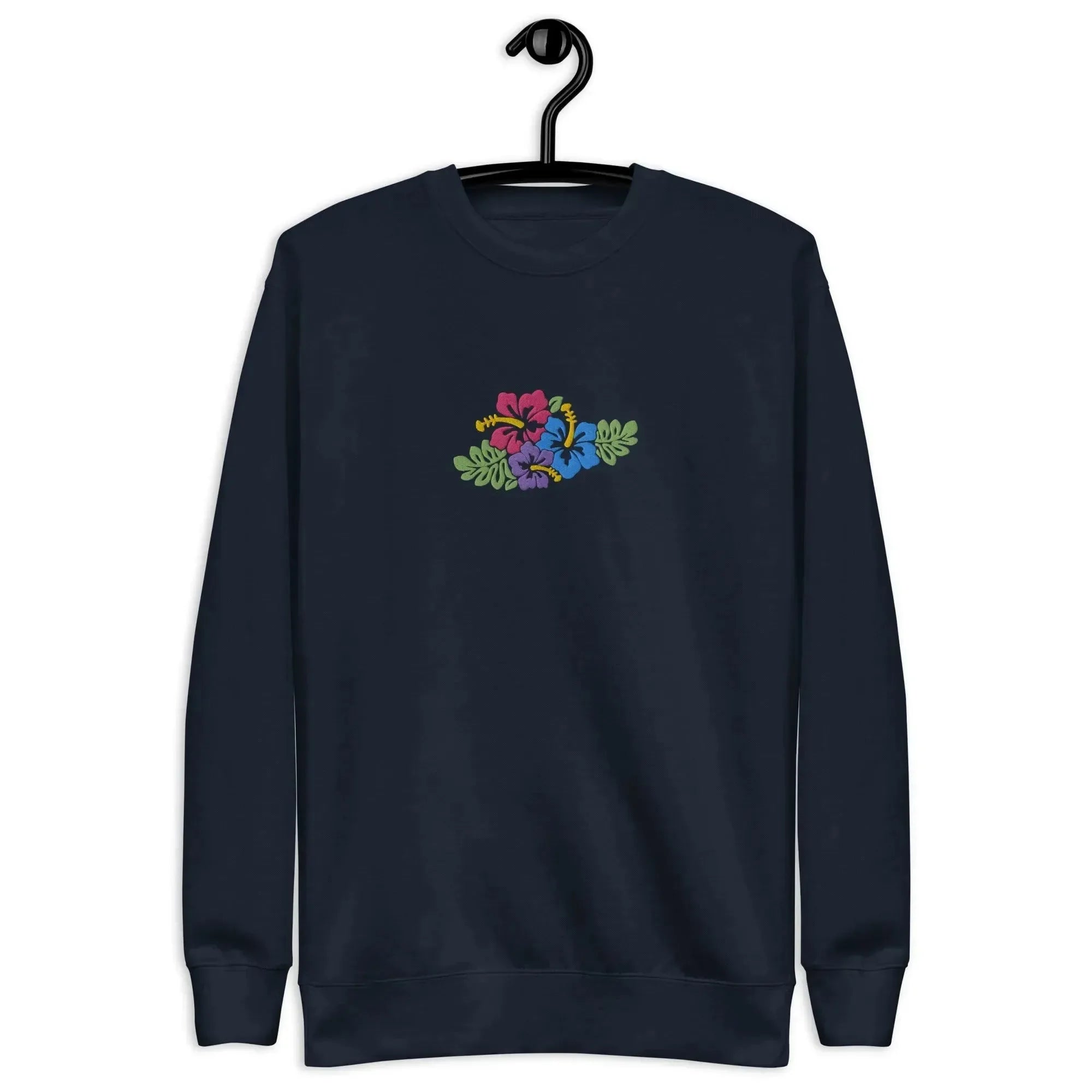 Hawaiian Tropical Leaves Embroidered Sweatshirt - The Global Wanderer