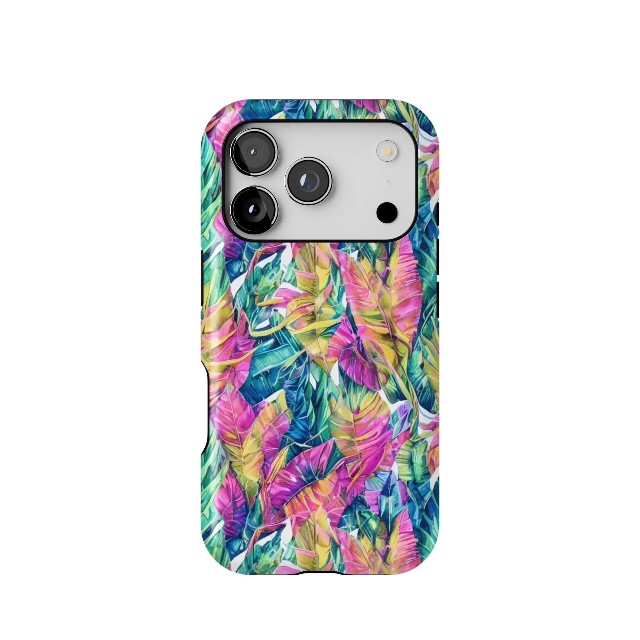 Hawaiian Tropical Leaves Tough MagSafe iPhone Case - The Global Wanderer