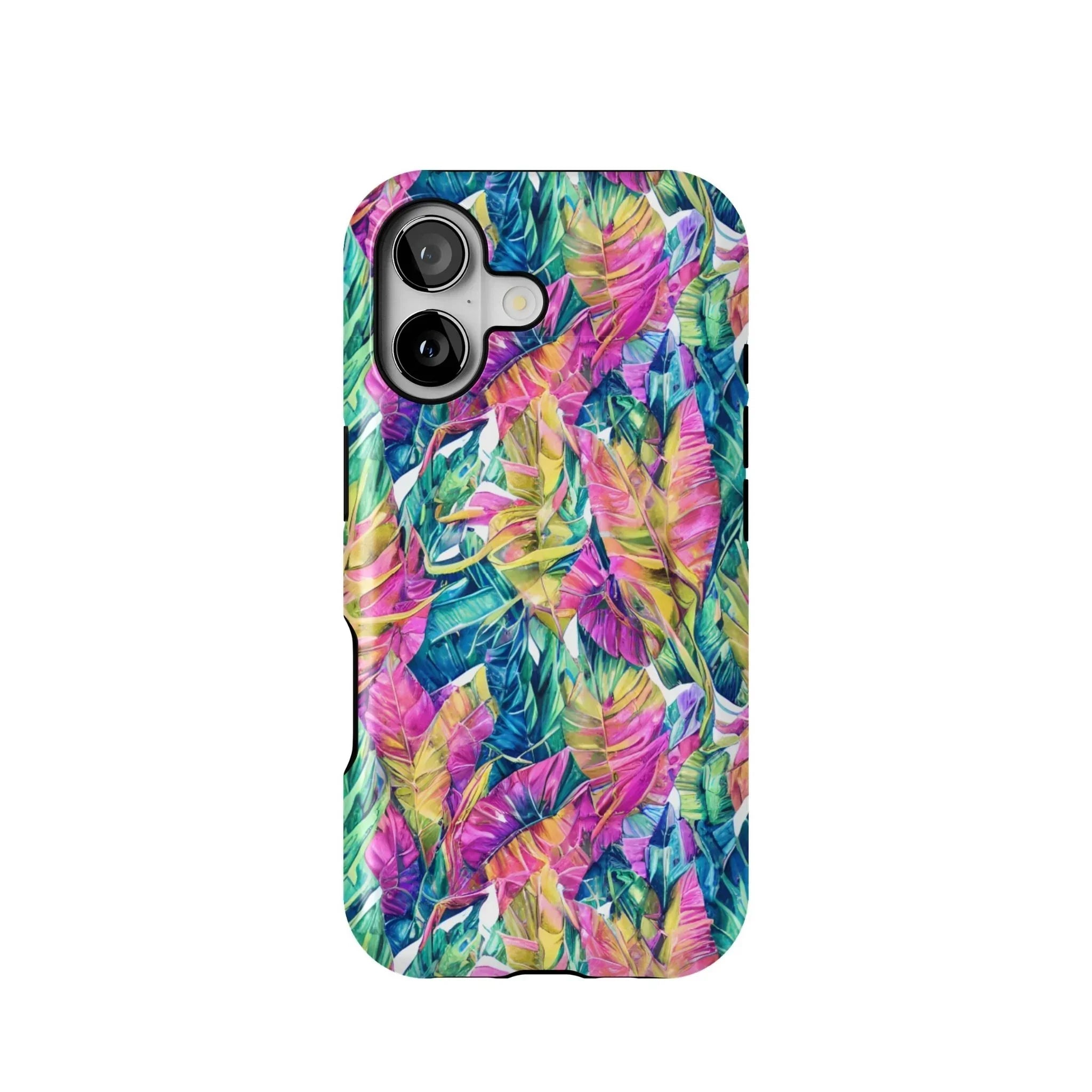 Hawaiian Tropical Leaves Tough MagSafe iPhone Case - The Global Wanderer