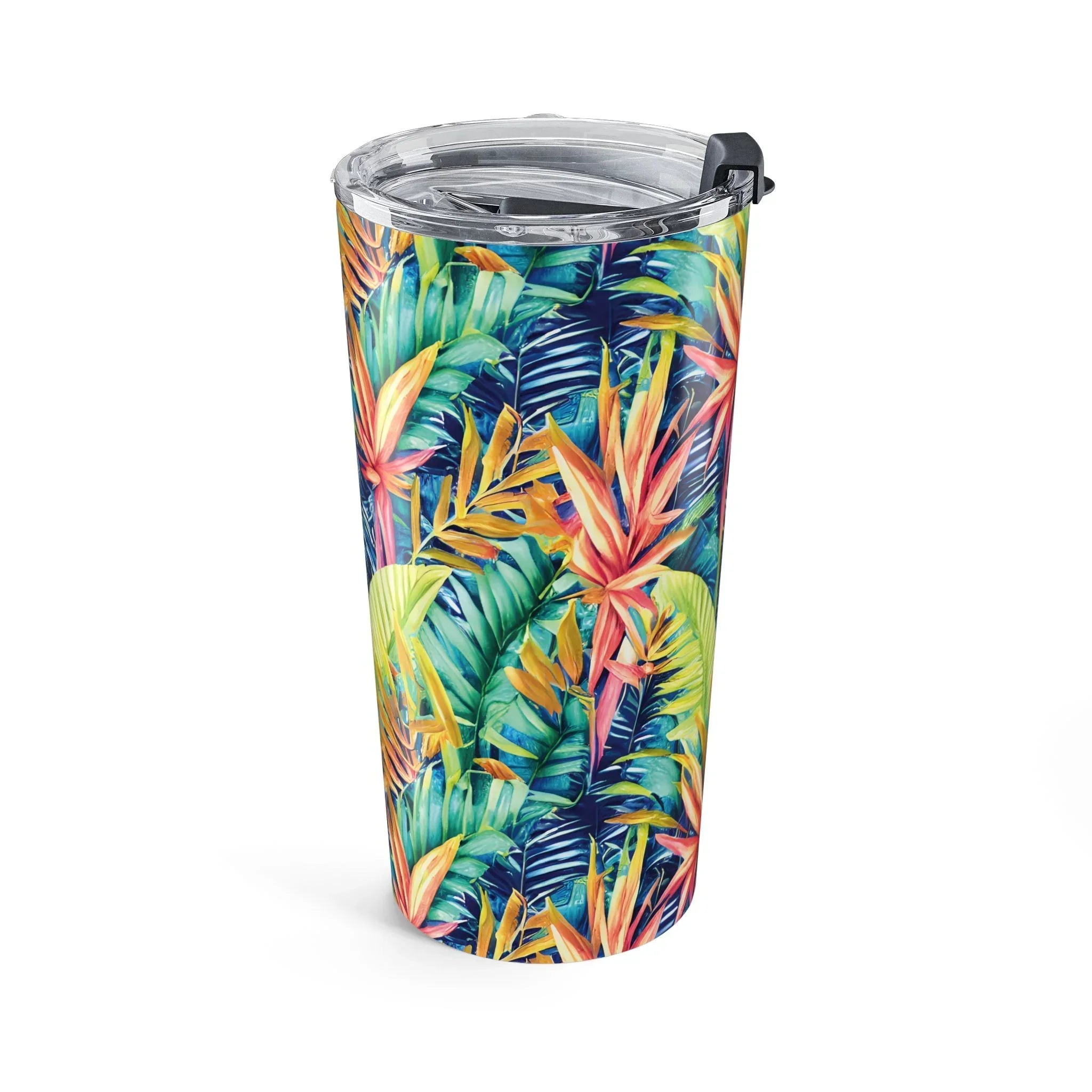Hawaiian Tropical Leaves Tumbler - The Global Wanderer