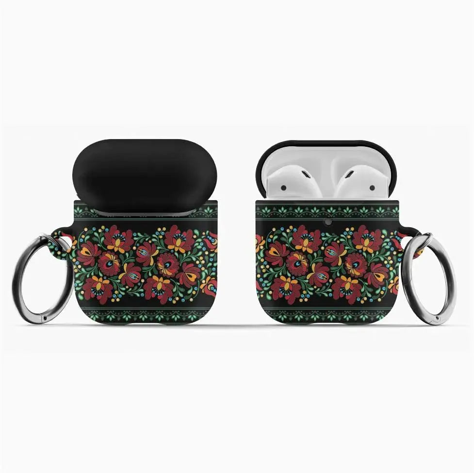 Hungarian Black Matyó AirPod Pro Case - The Global Wanderer