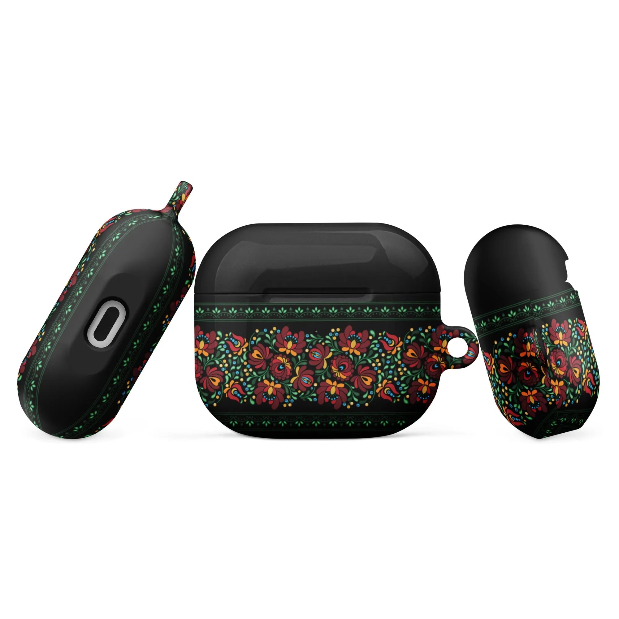 Hungarian Black Matyó AirPod 3 Case - The Global Wanderer