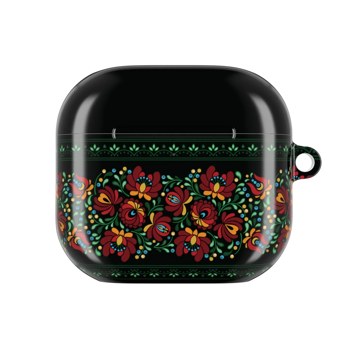 Hungarian Black Matyó AirPods 4 Case - The Global Wanderer