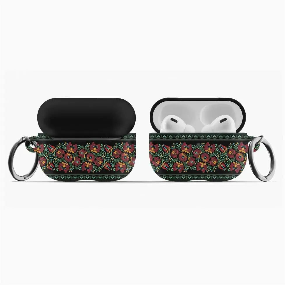 Hungarian Black Matyó AirPod Pro Case - The Global Wanderer