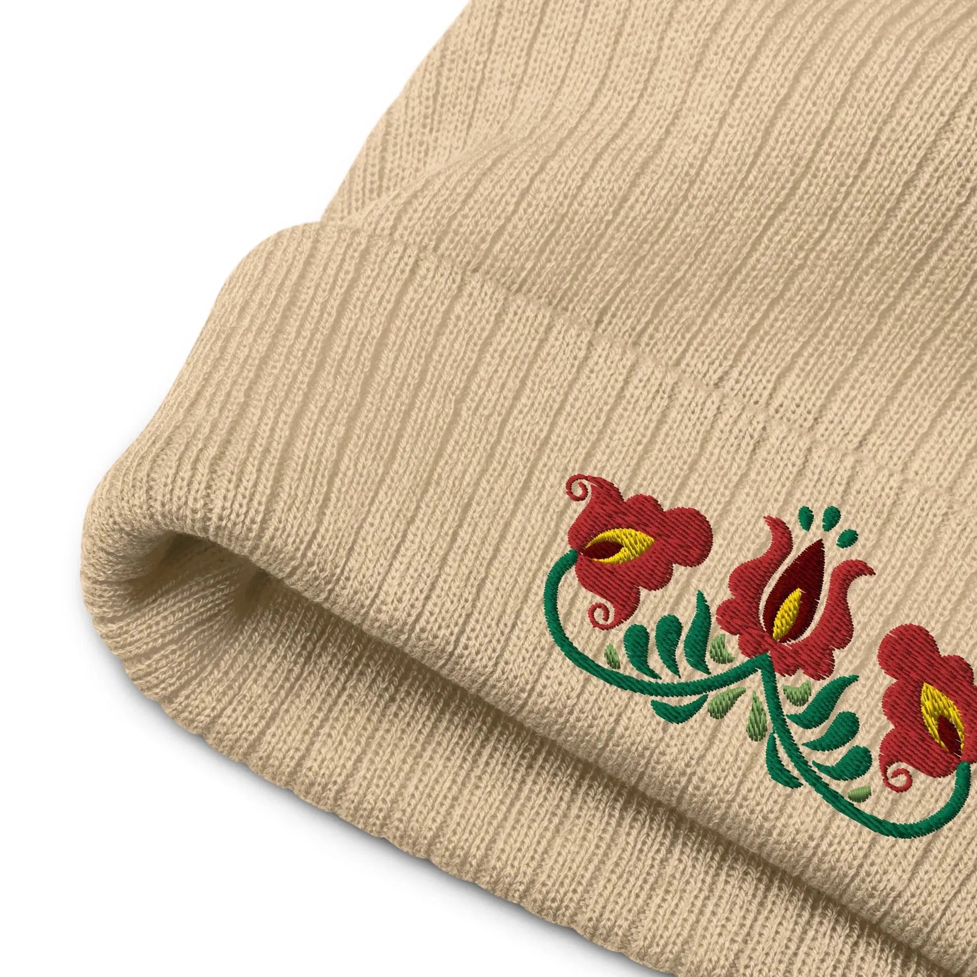 Hungarian Matyó Embroidered Beanie - The Global Wanderer