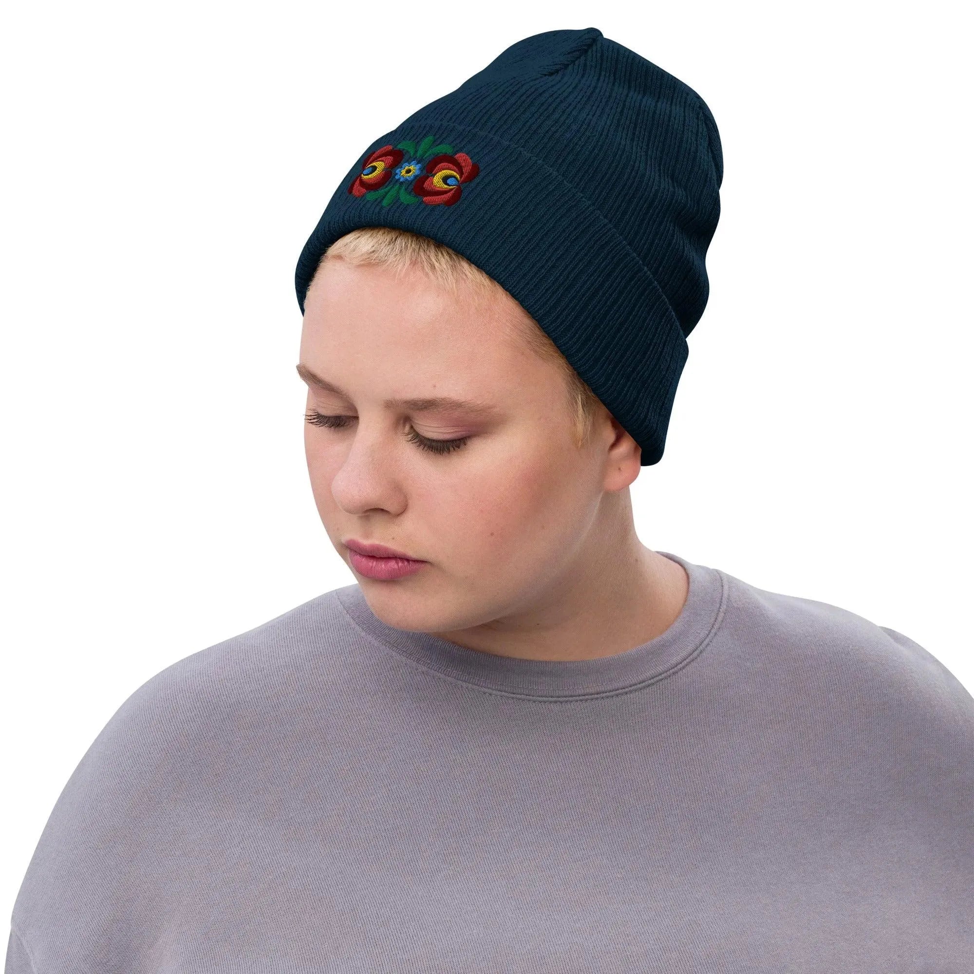 Hungarian Matyó Embroidered Beanie - The Global Wanderer