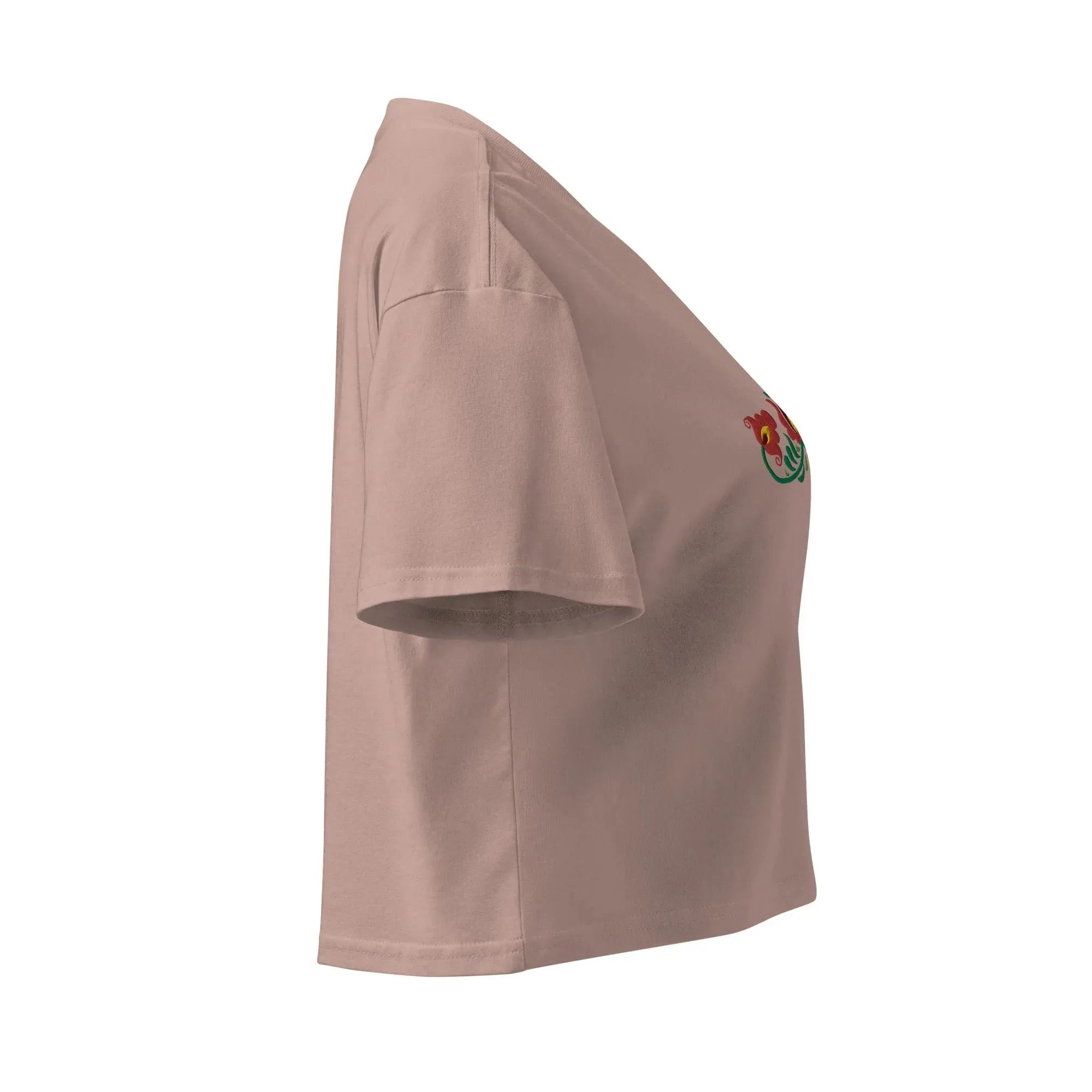 Hungarian Matyó Embroidered Cropped T-Shirt - The Global Wanderer