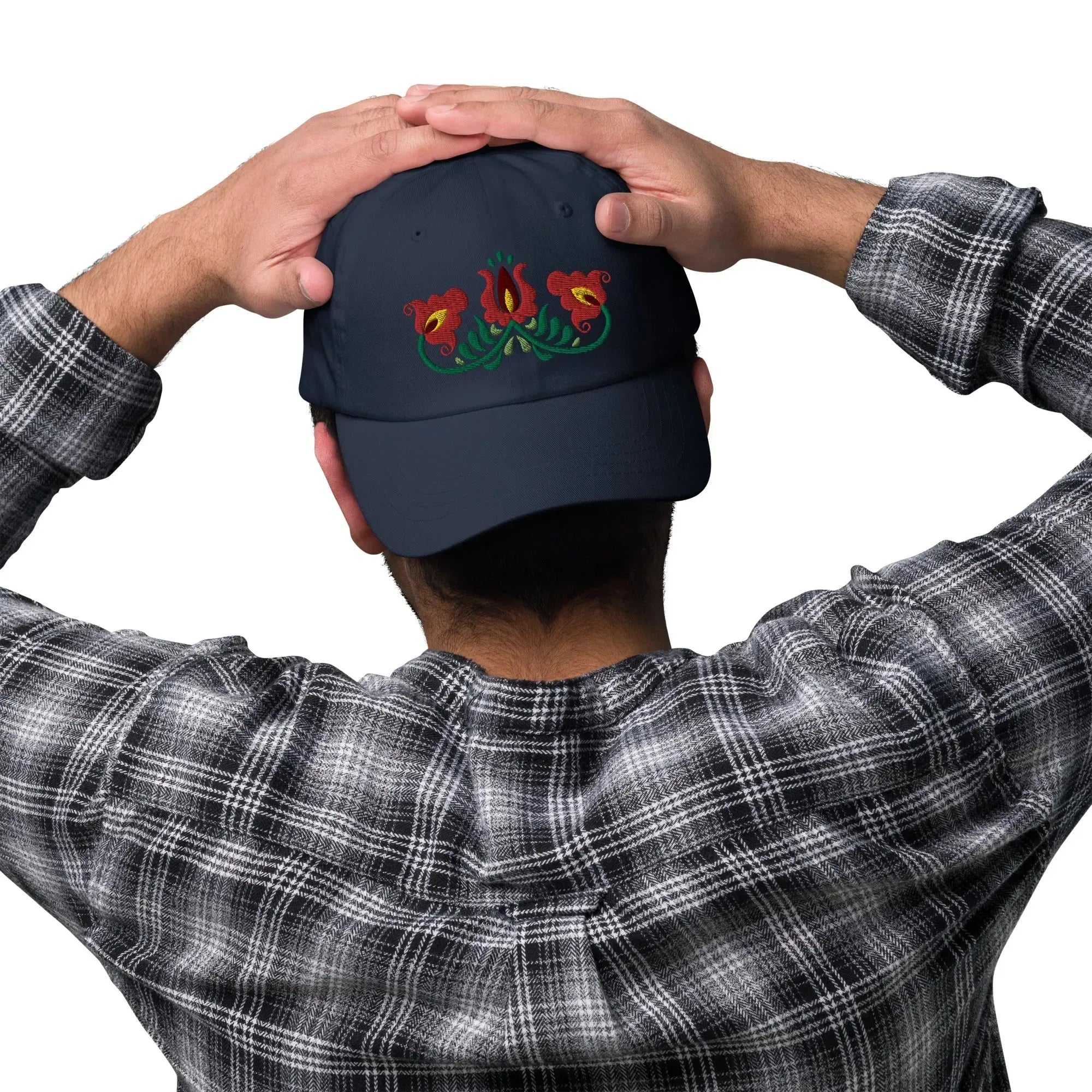 Hungarian Matyó Embroidered Dad Hat - The Global Wanderer