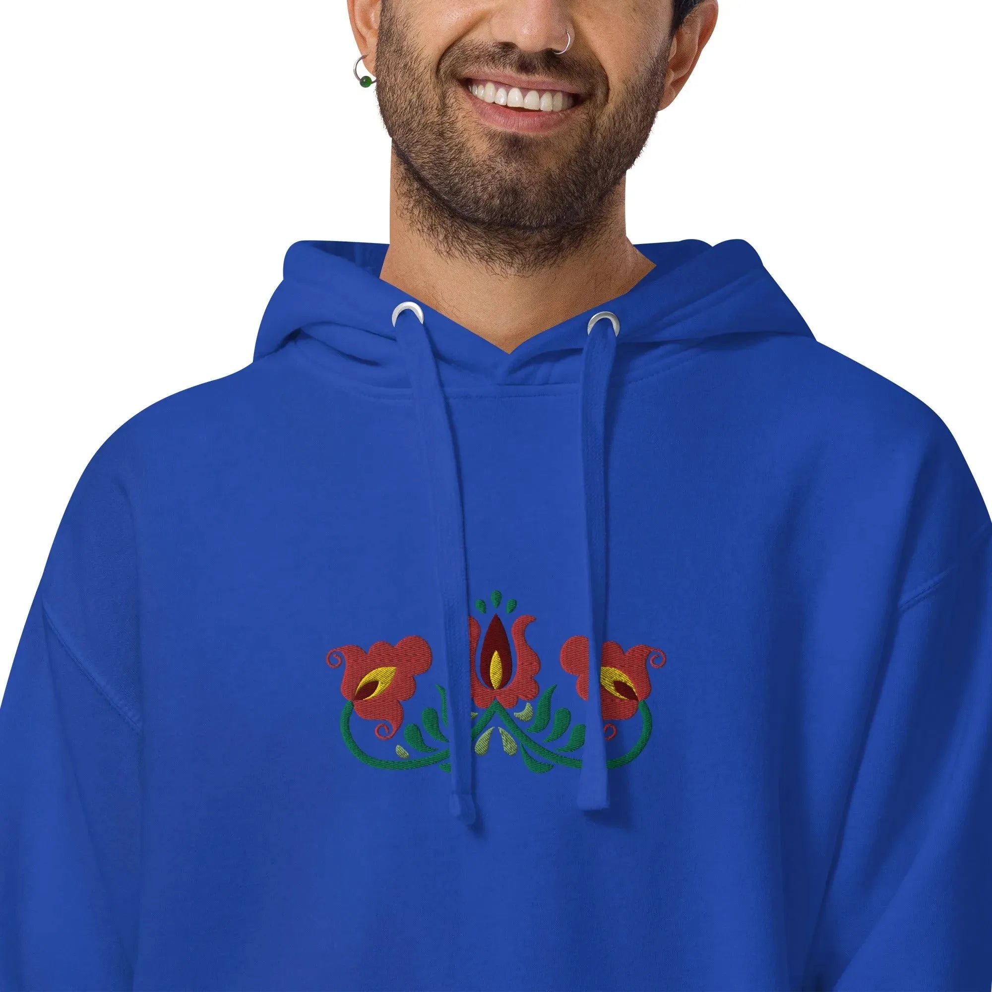 Hungarian Matyó Embroidered Hoodie - The Global Wanderer
