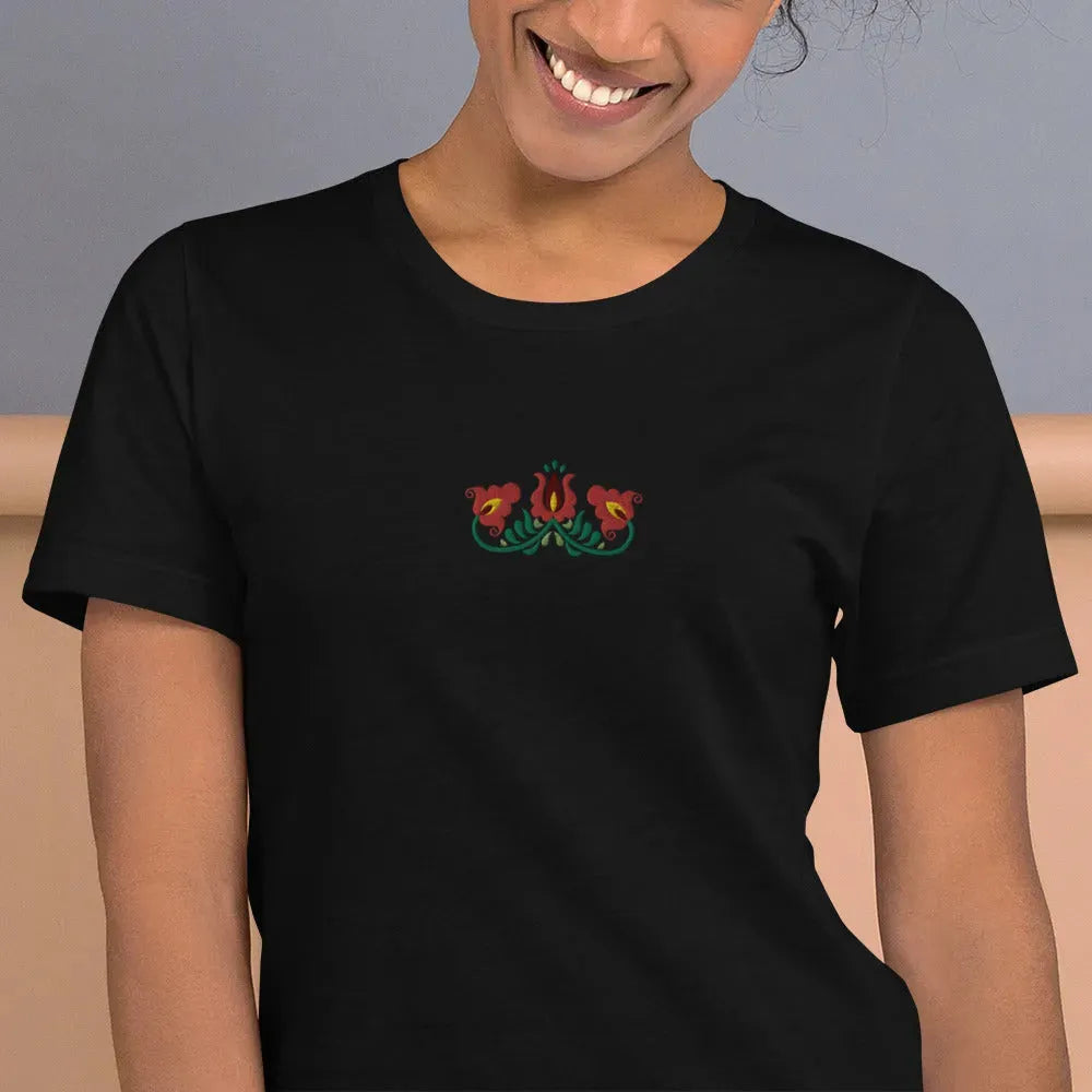 Hungarian Matyó Embroidered T-Shirt - The Global Wanderer