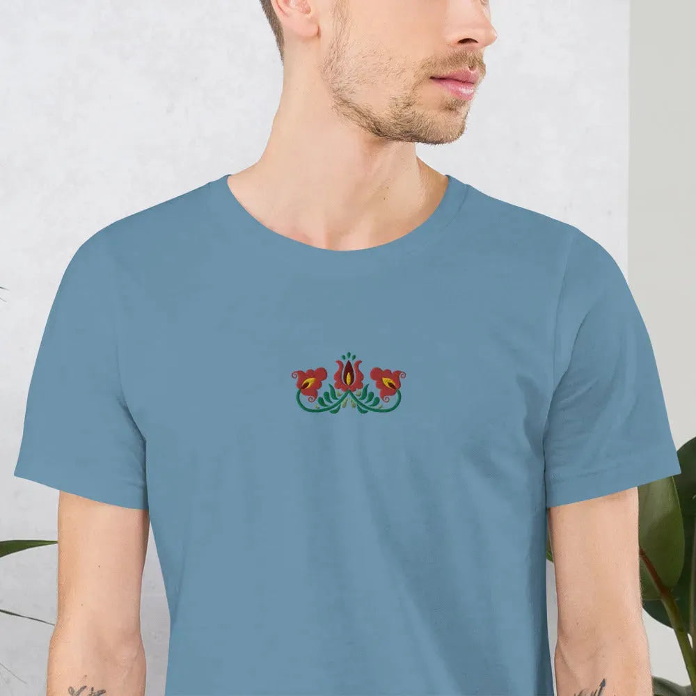 Hungarian Matyó Embroidered T-Shirt - The Global Wanderer