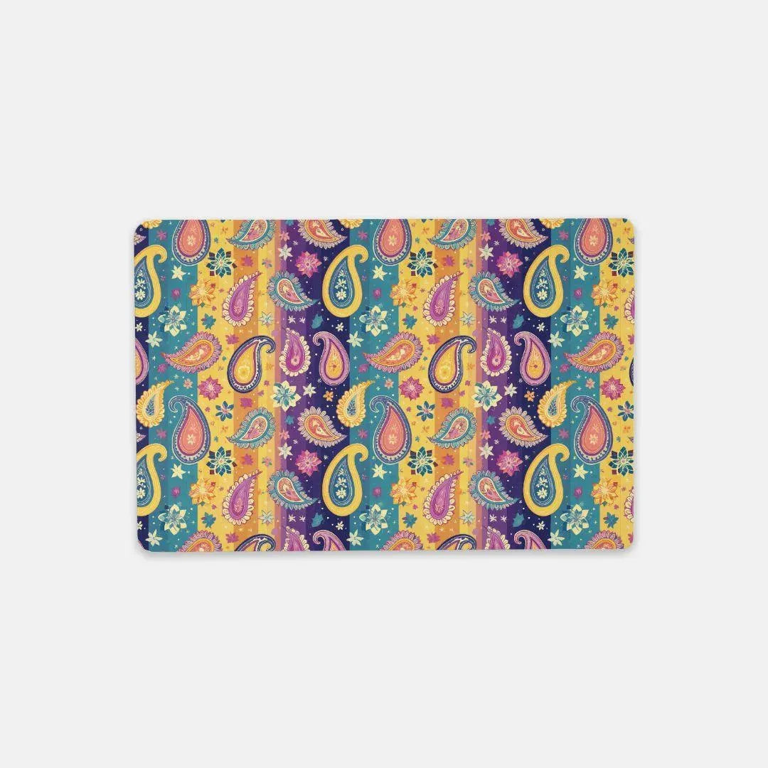 Indian Whimsical Paisley Desk Mat - The Global Wanderer