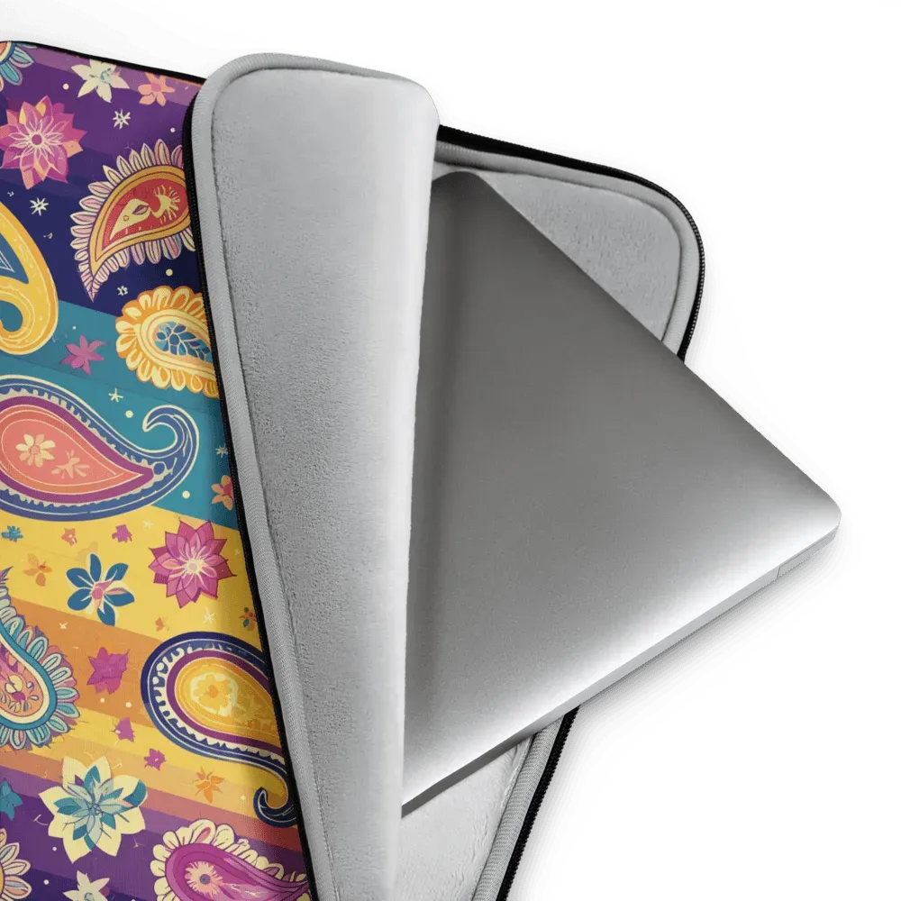 Indian Whimsical Paisley Laptop Case - The Global Wanderer