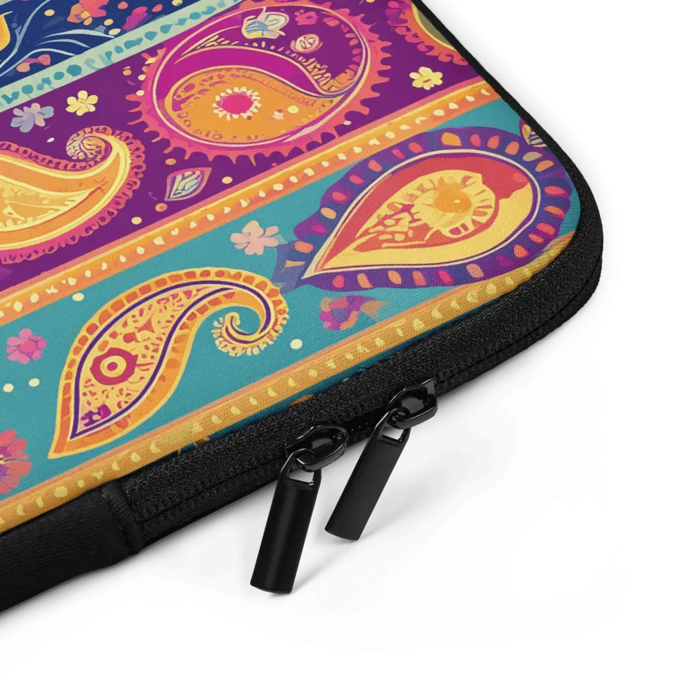 Indian Whimsical Paisley Laptop Case - The Global Wanderer
