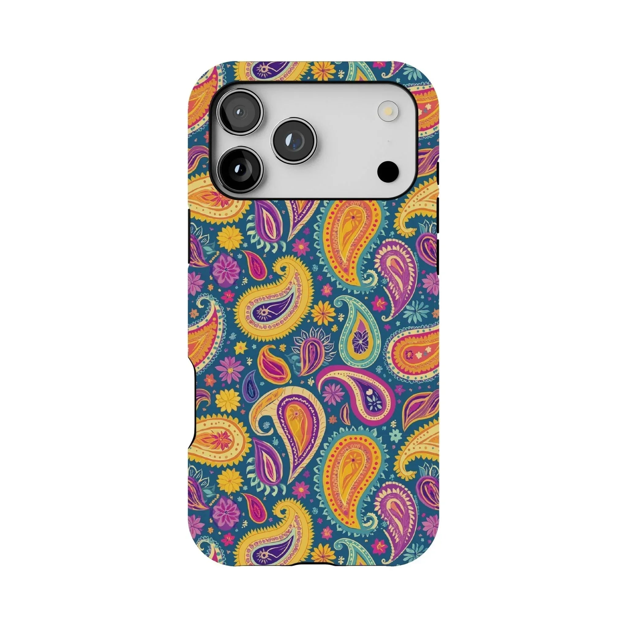 Indian Whimsical Paisley Tough MagSafe iPhone Case - The Global Wanderer