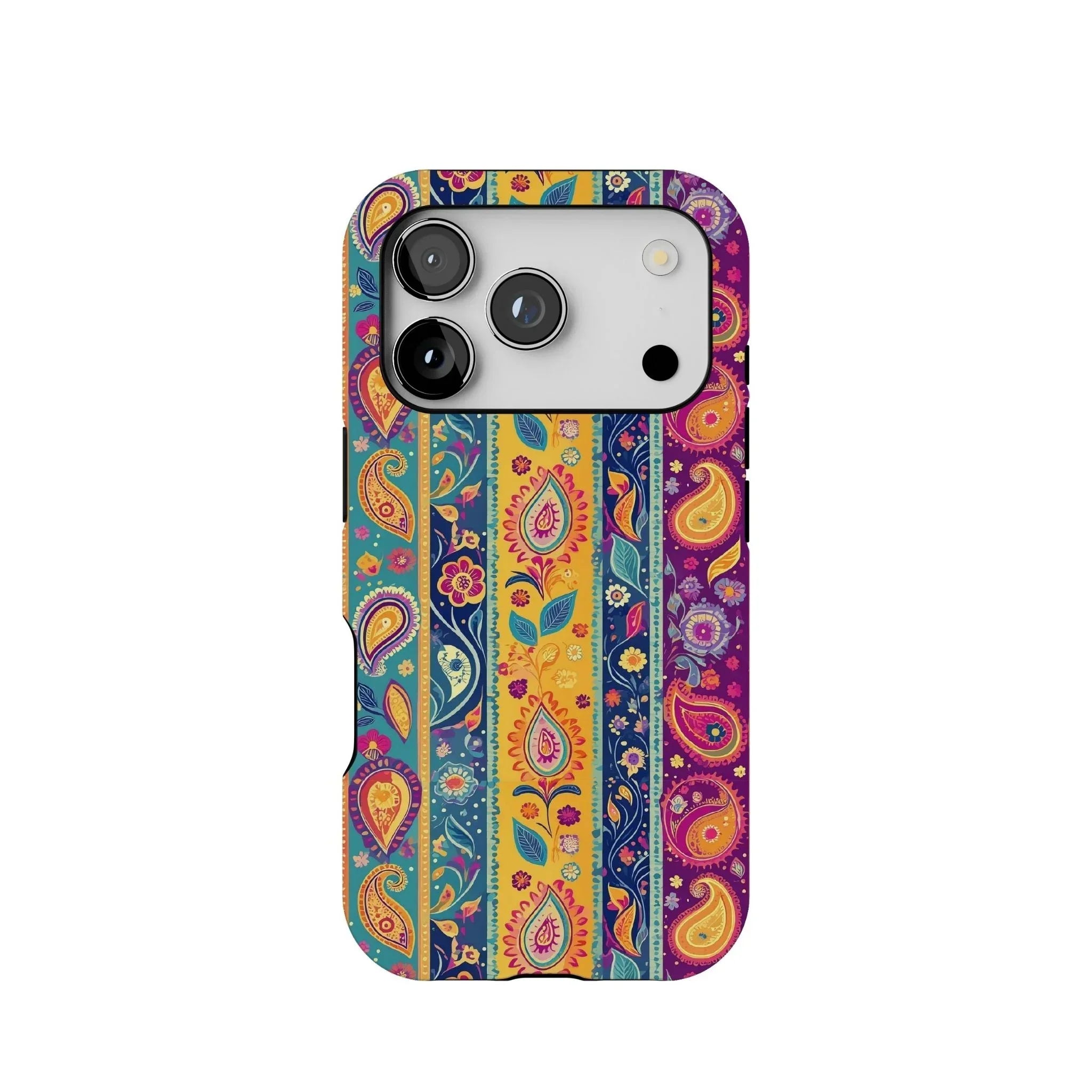 Indian Whimsical Paisley Tough MagSafe iPhone Case - The Global Wanderer