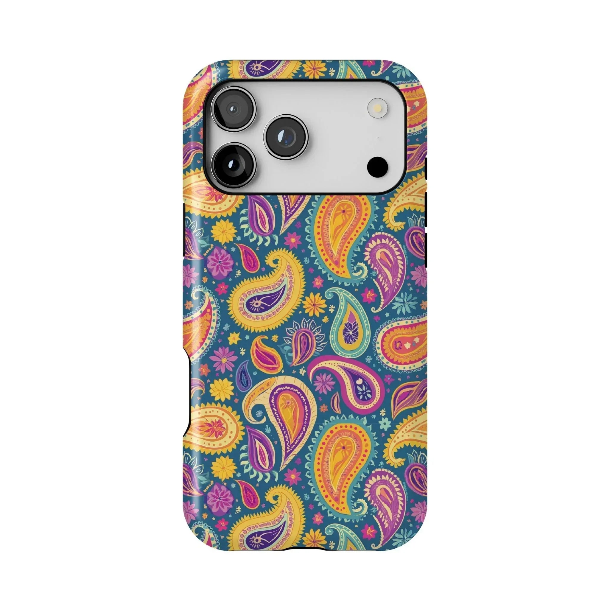 Indian Whimsical Paisley Tough MagSafe iPhone Case - The Global Wanderer
