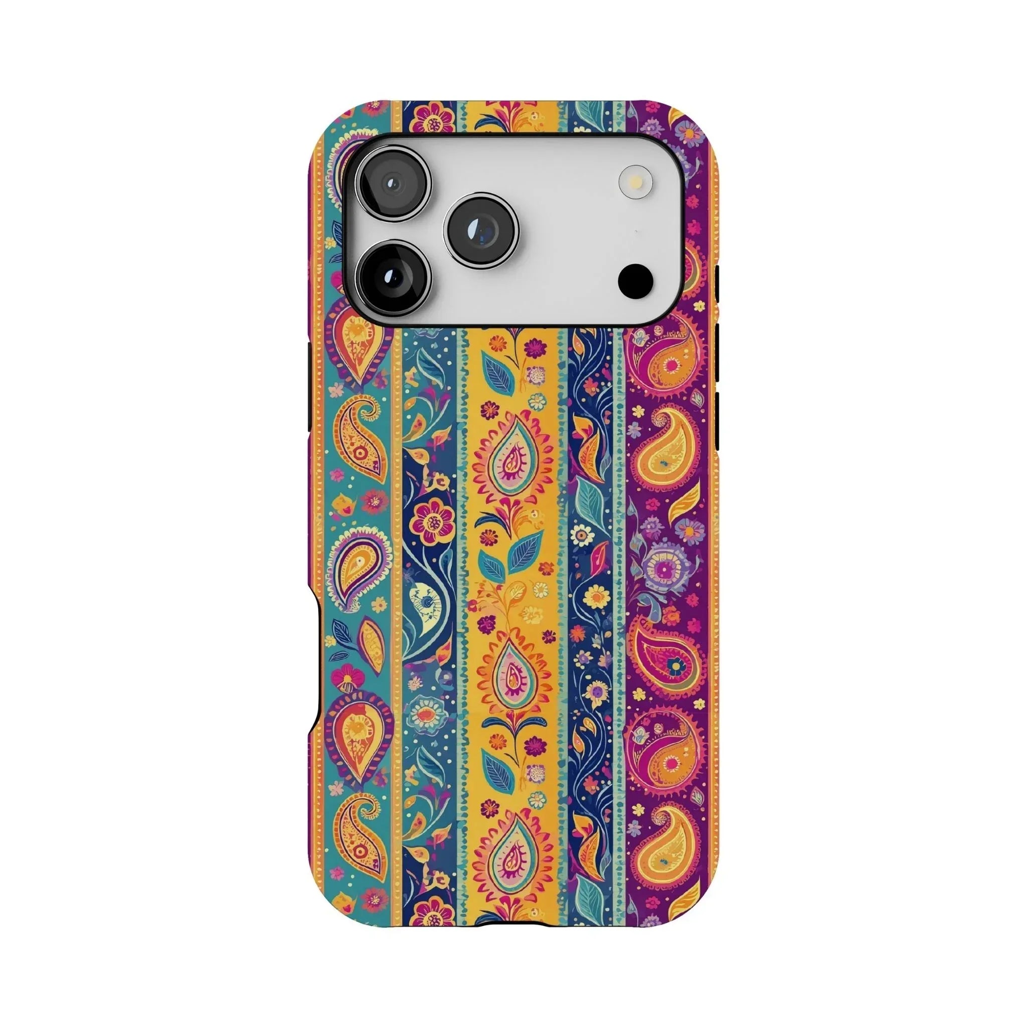 Indian Whimsical Paisley Tough MagSafe iPhone Case - The Global Wanderer