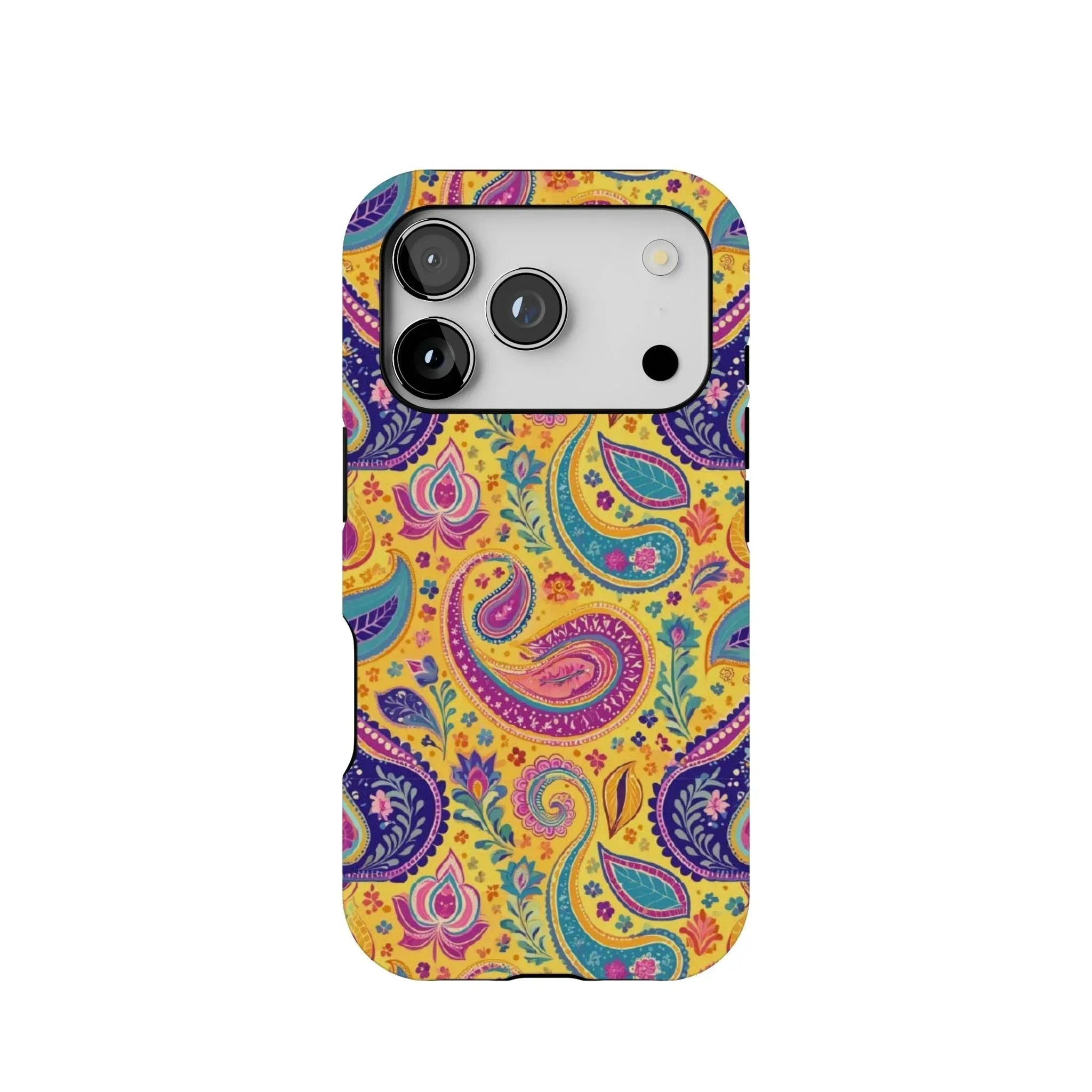 Indian Whimsical Paisley Tough MagSafe iPhone Case - The Global Wanderer