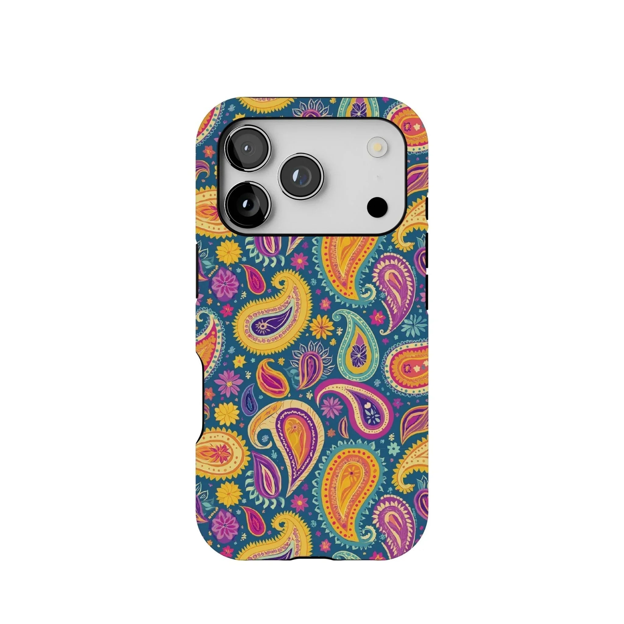 Indian Whimsical Paisley Tough MagSafe iPhone Case - The Global Wanderer