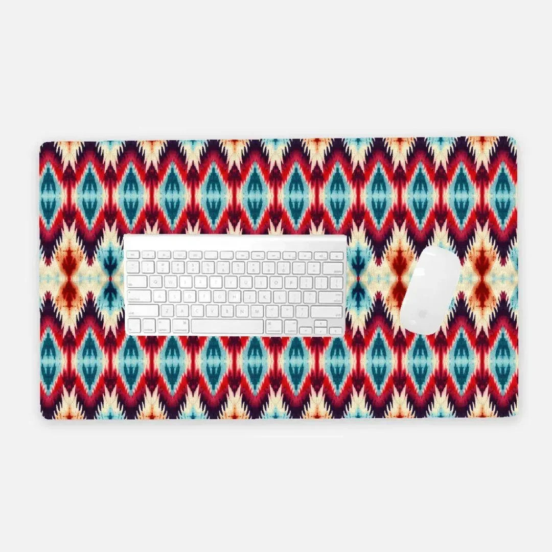 Indonesian Ikat Print Desk Mat - The Global Wanderer