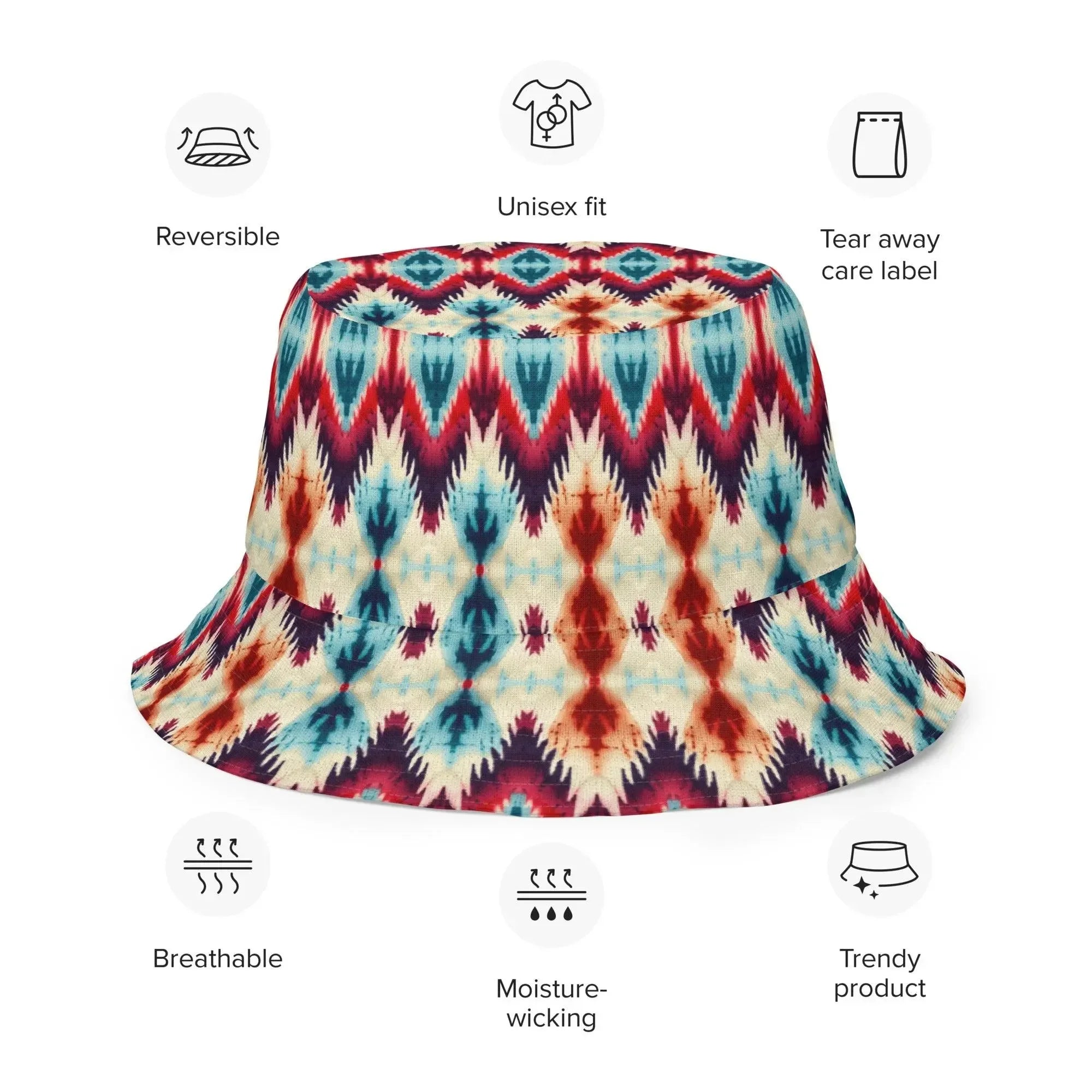 Indonesian Ikat Reversible Bucket Hat - The Global Wanderer