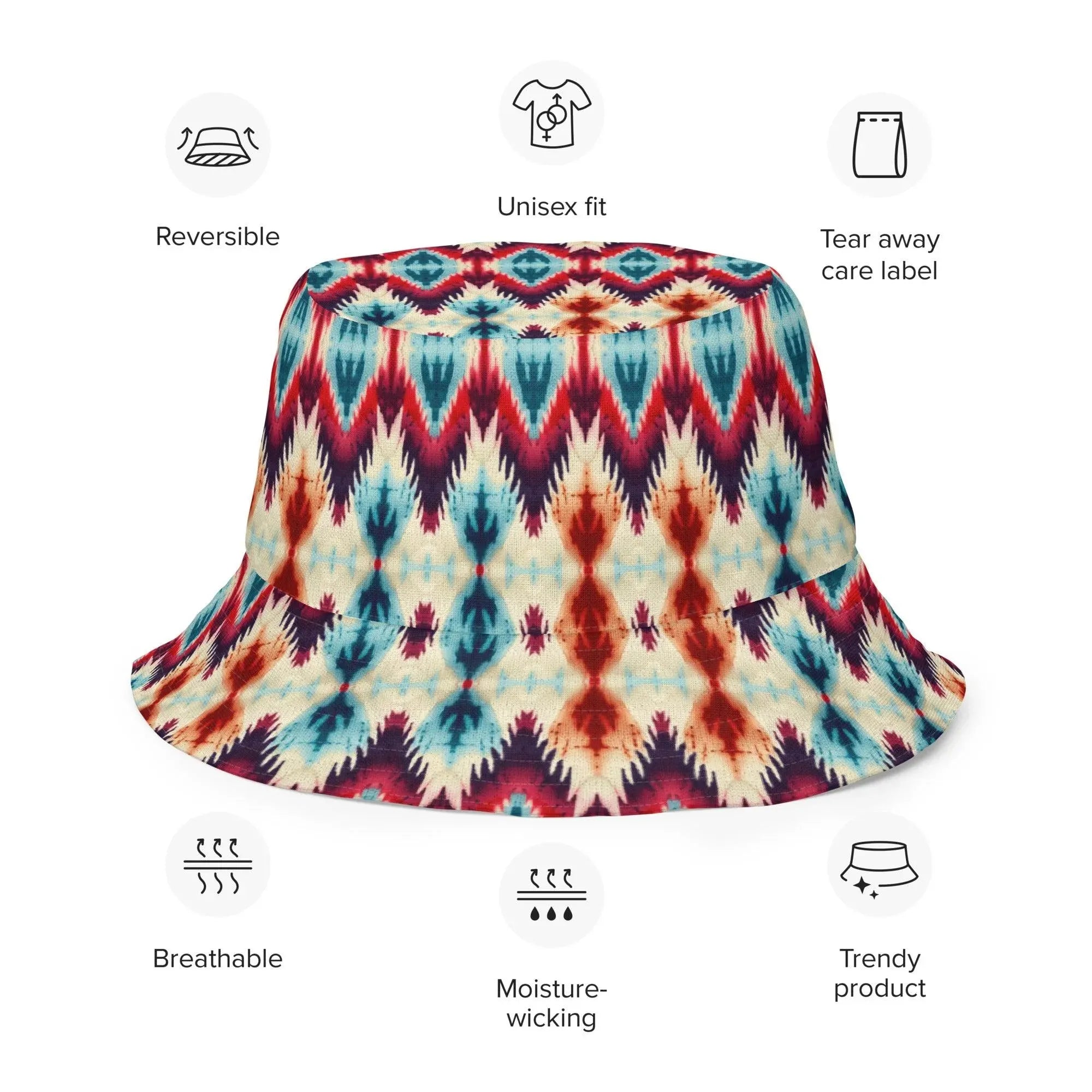Indonesian Ikat Reversible Bucket Hat - The Global Wanderer
