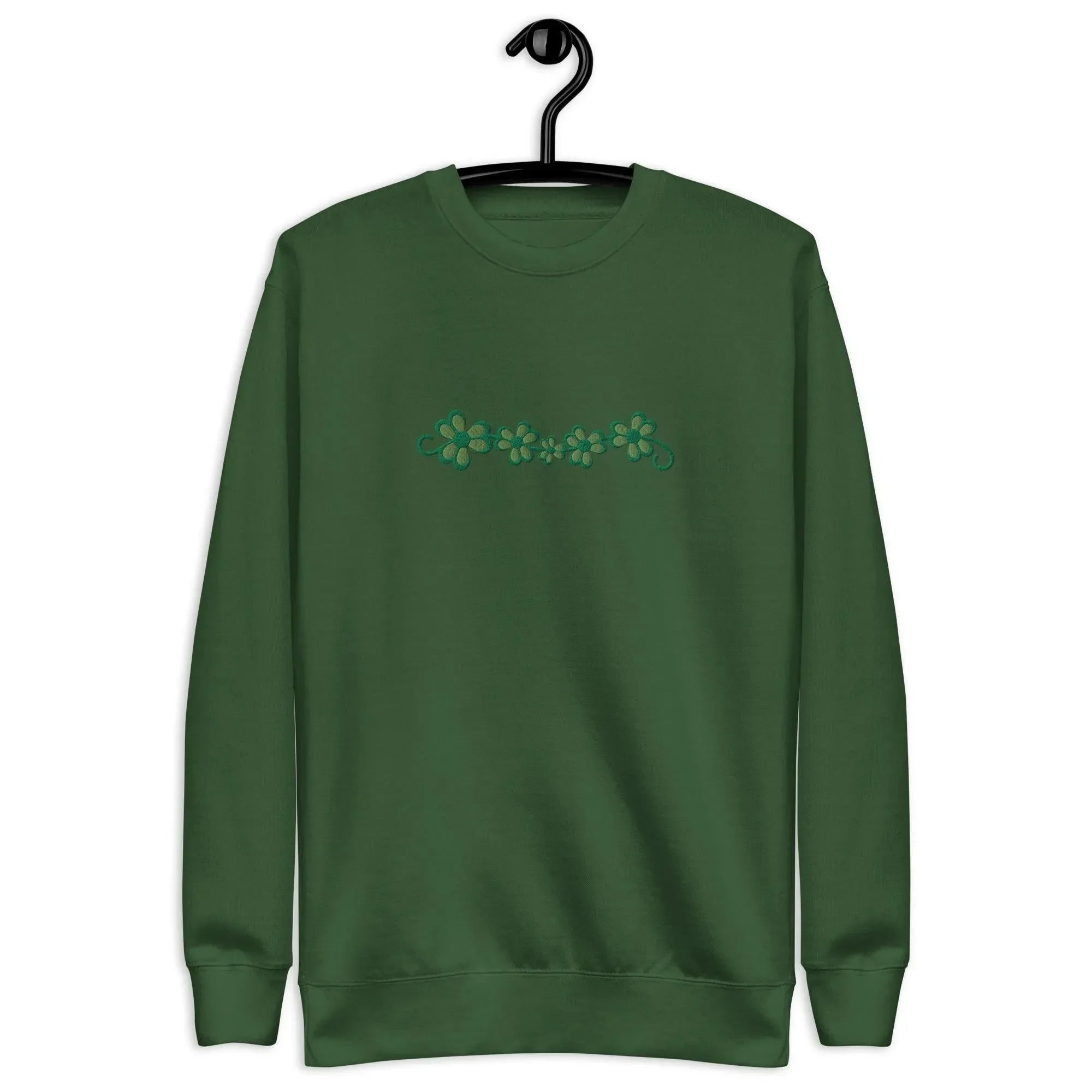 Irish Shamrock Garden Embroidered Sweatshirt - The Global Wanderer