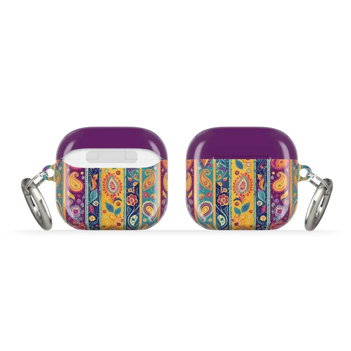 Jaipur Stripe Paisley AirPods 4 Case - The Global Wanderer