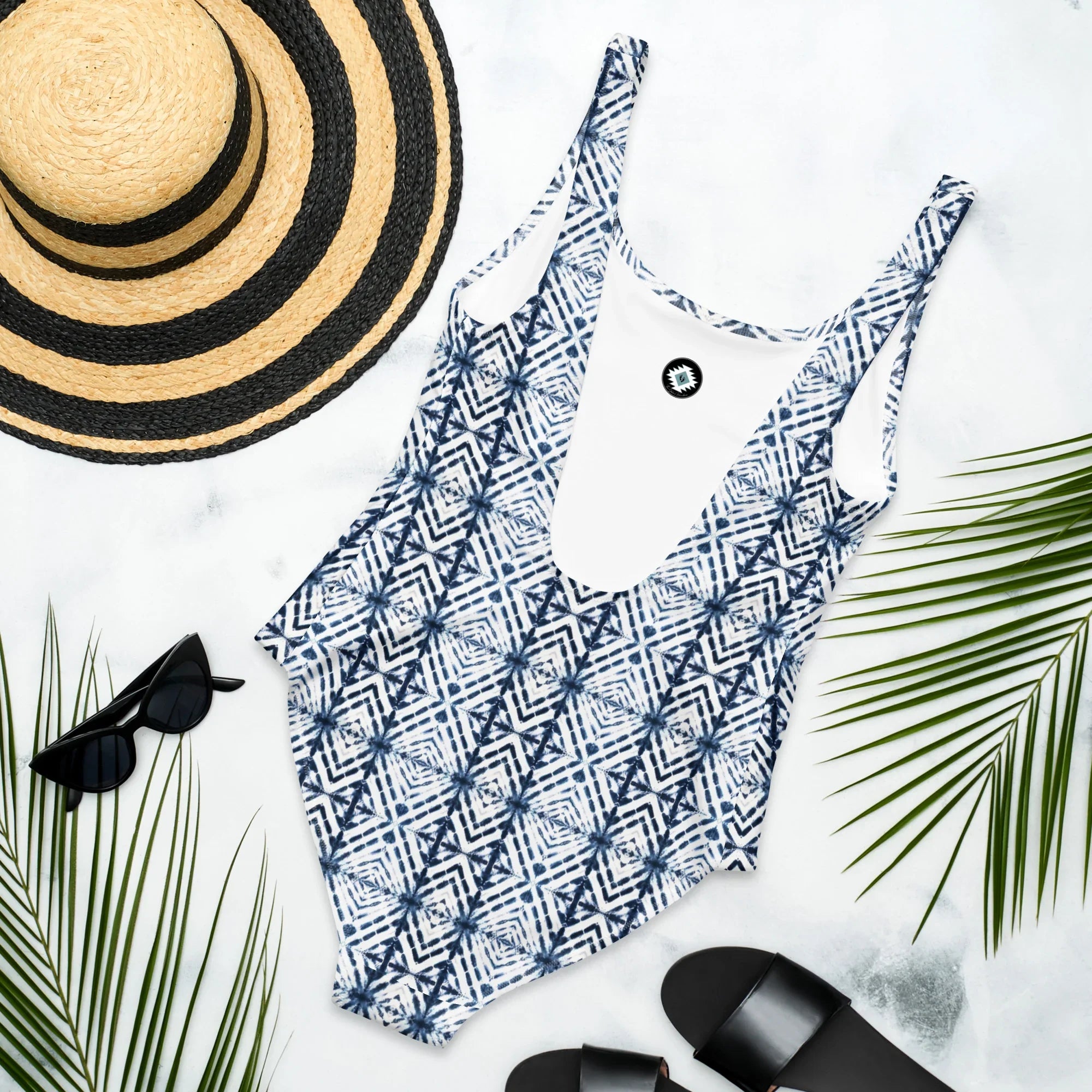 Kanazawa Silk Shibori One-Piece Swimsuit - The Global Wanderer