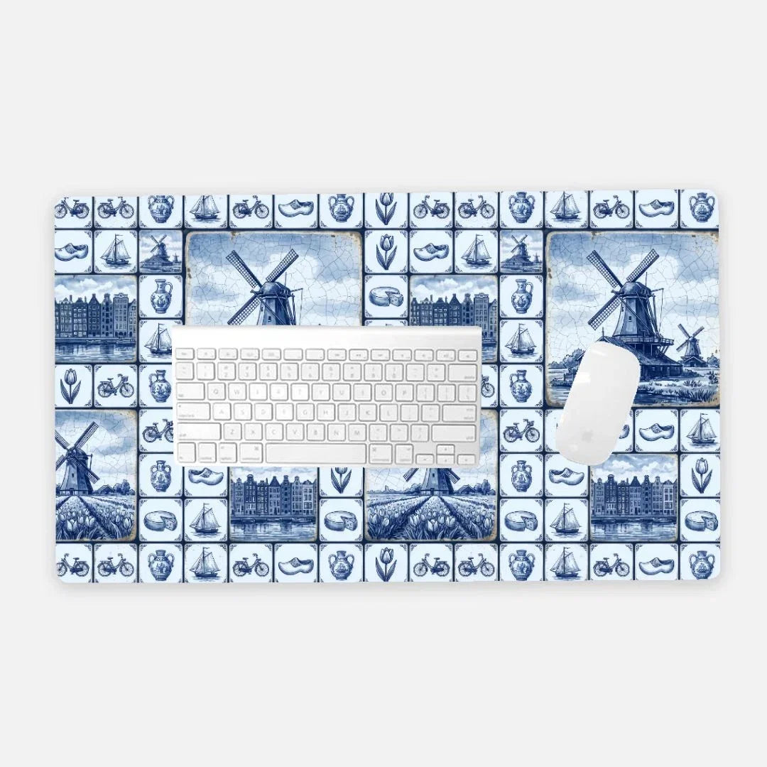 Kinderdijk Sky Desk Mat - The Global Wanderer