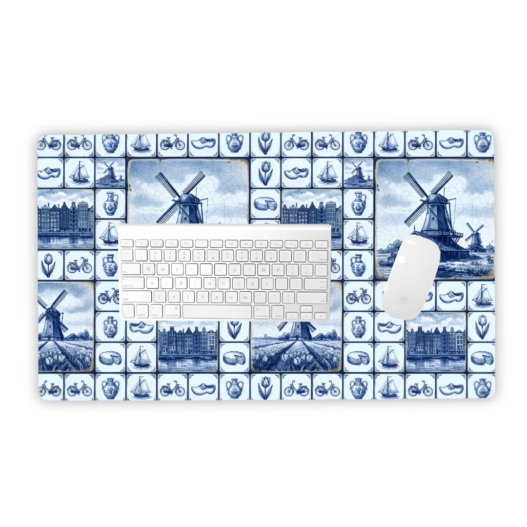 Kinderdijk Sky Desk Mat - The Global Wanderer