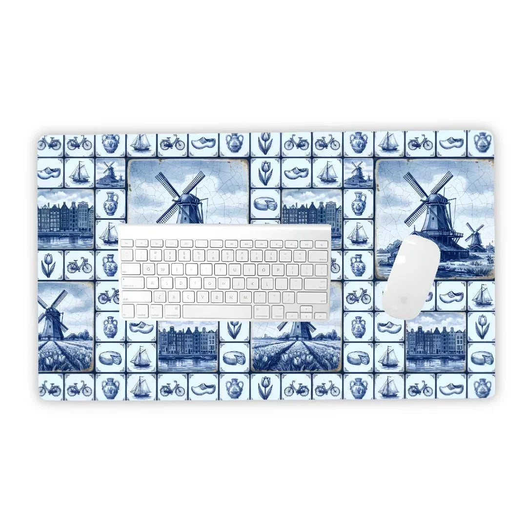 Kinderdijk Sky Desk Mat - The Global Wanderer