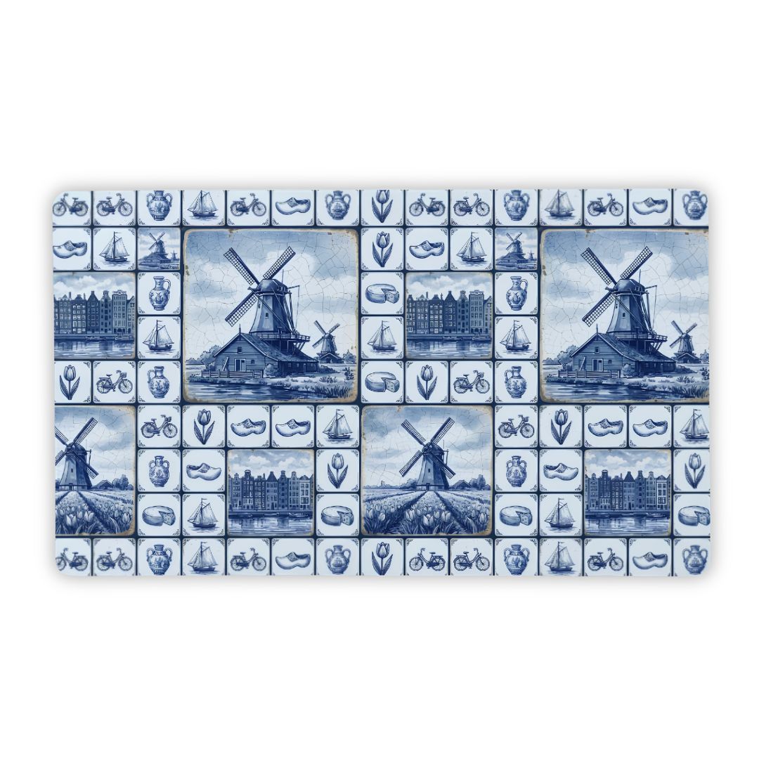 Kinderdijk Sky Desk Mat - The Global Wanderer