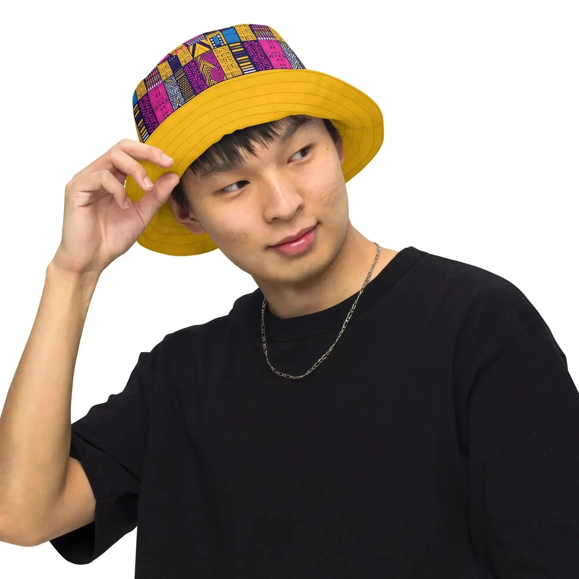 Ghanaian Kente Cloth Reversible Bucket Hat - The Global Wanderer