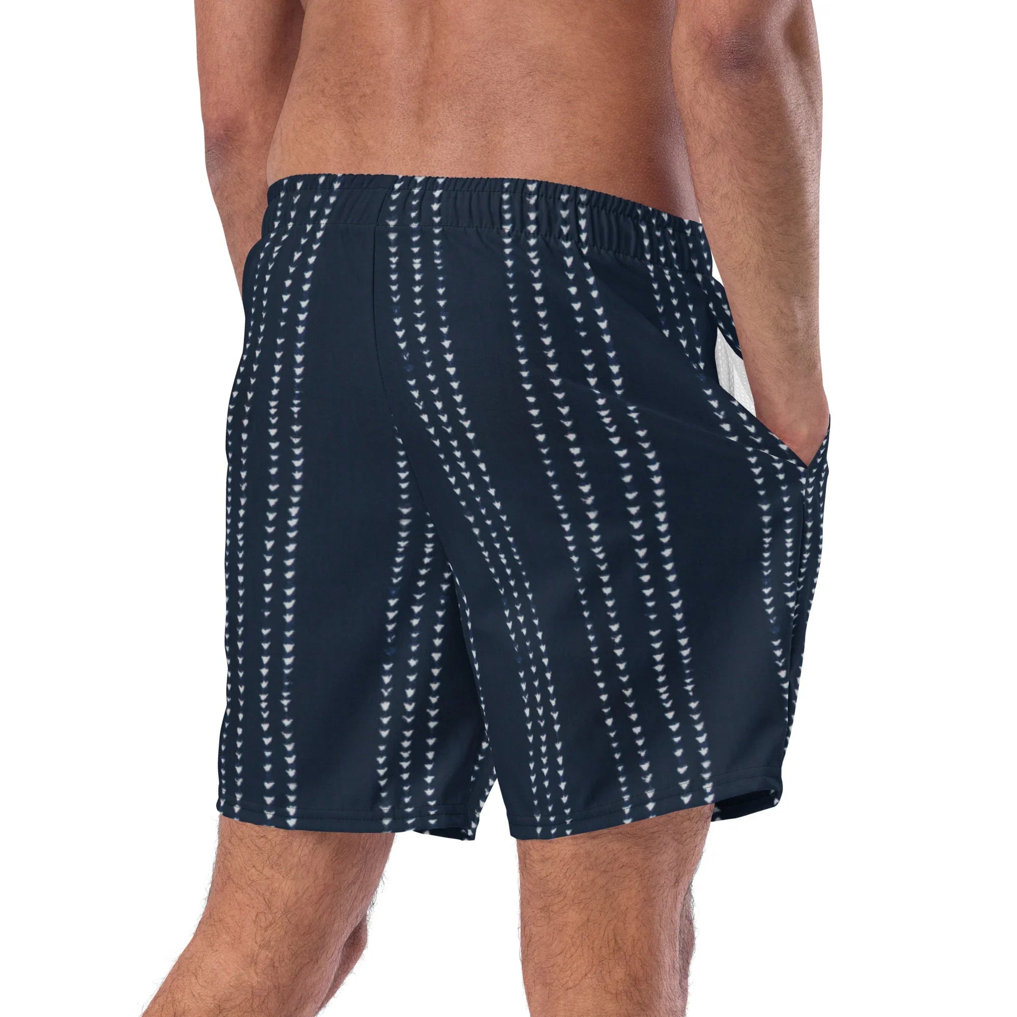Kyoto Indigo Shibori Recycled Swim Trunks - The Global Wanderer