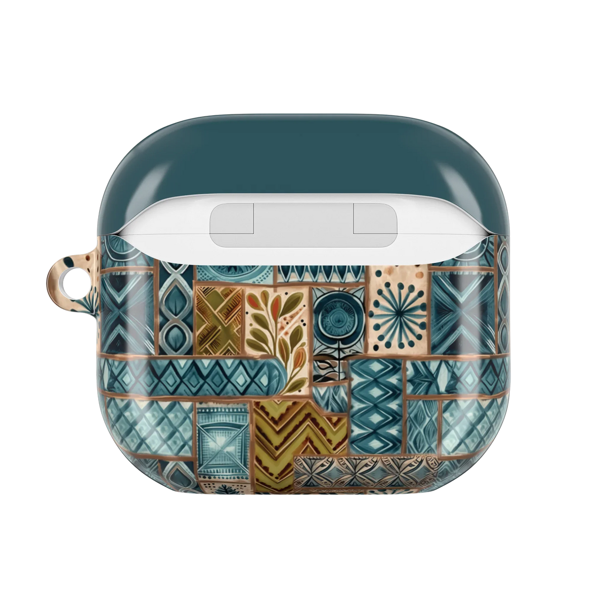 Lagoon Current Tapa Cloth AirPods 4 Case - The Global Wanderer