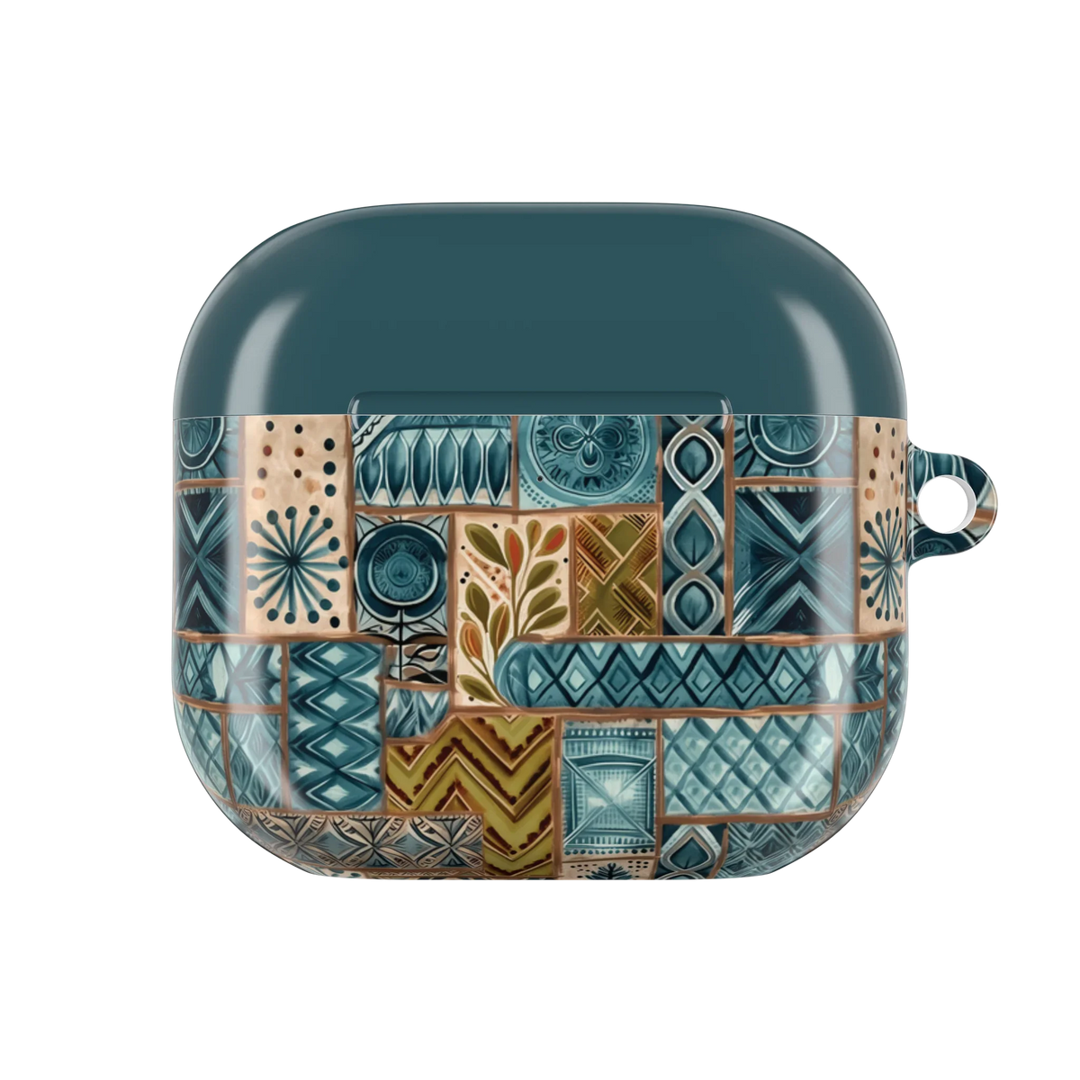 Lagoon Current Tapa Cloth AirPods 4 Case - The Global Wanderer