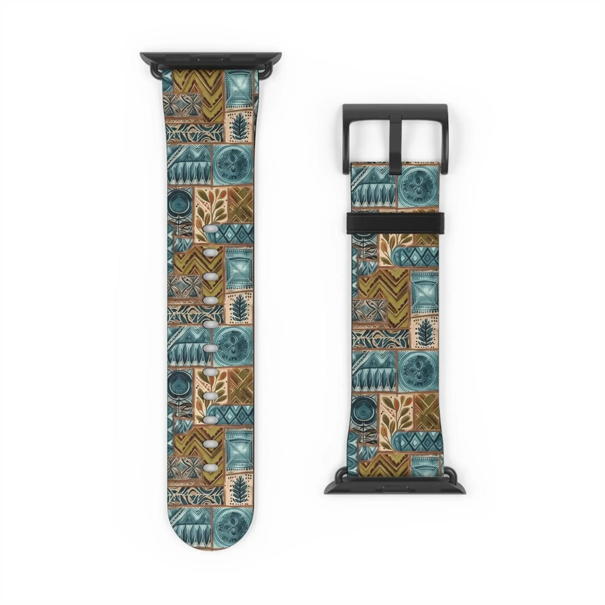 Lagoon Current Tapa Cloth Apple Watch Band - The Global Wanderer