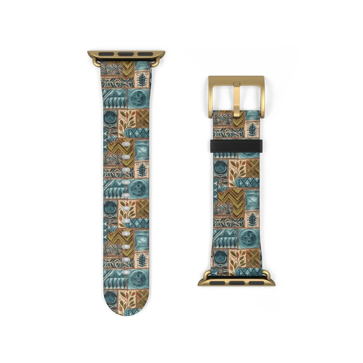 Lagoon Current Tapa Cloth Apple Watch Band - The Global Wanderer